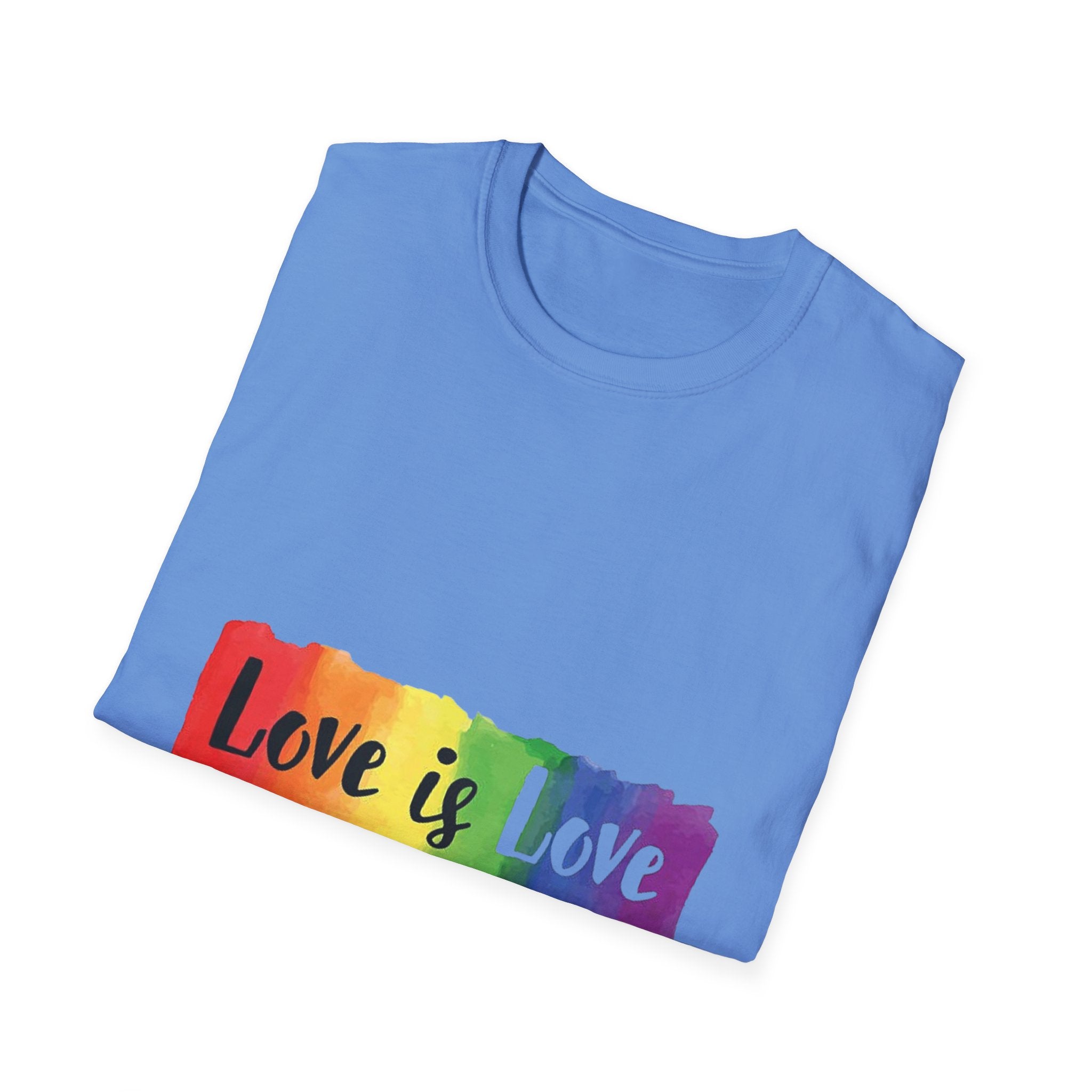 Rainbow Love is Love Unisex Softstyle T-Shirt