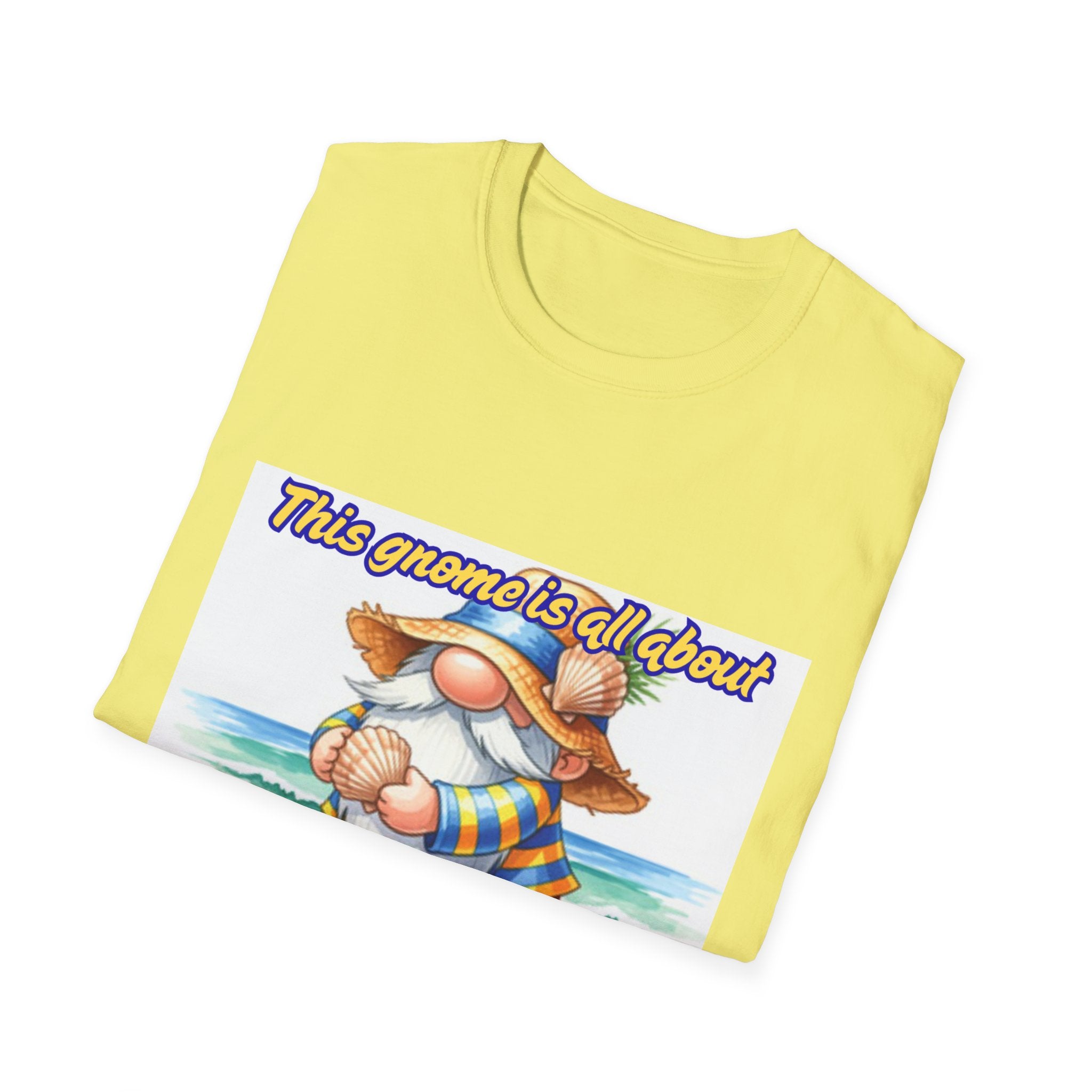 This Gnome Is All About Beach Life! Unisex Softstyle T-Shirt