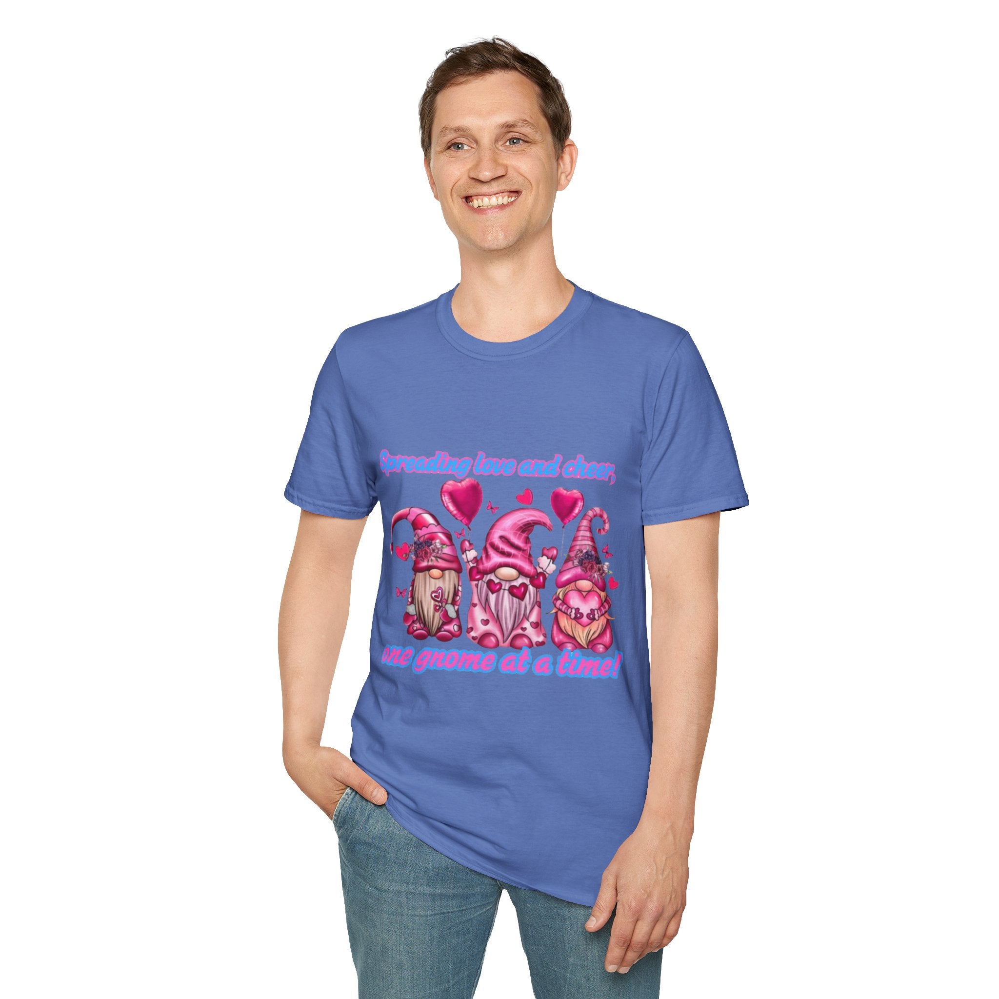 Spreading Love And Cheer One Gnome At A Time Unisex Softstyle T-Shirt