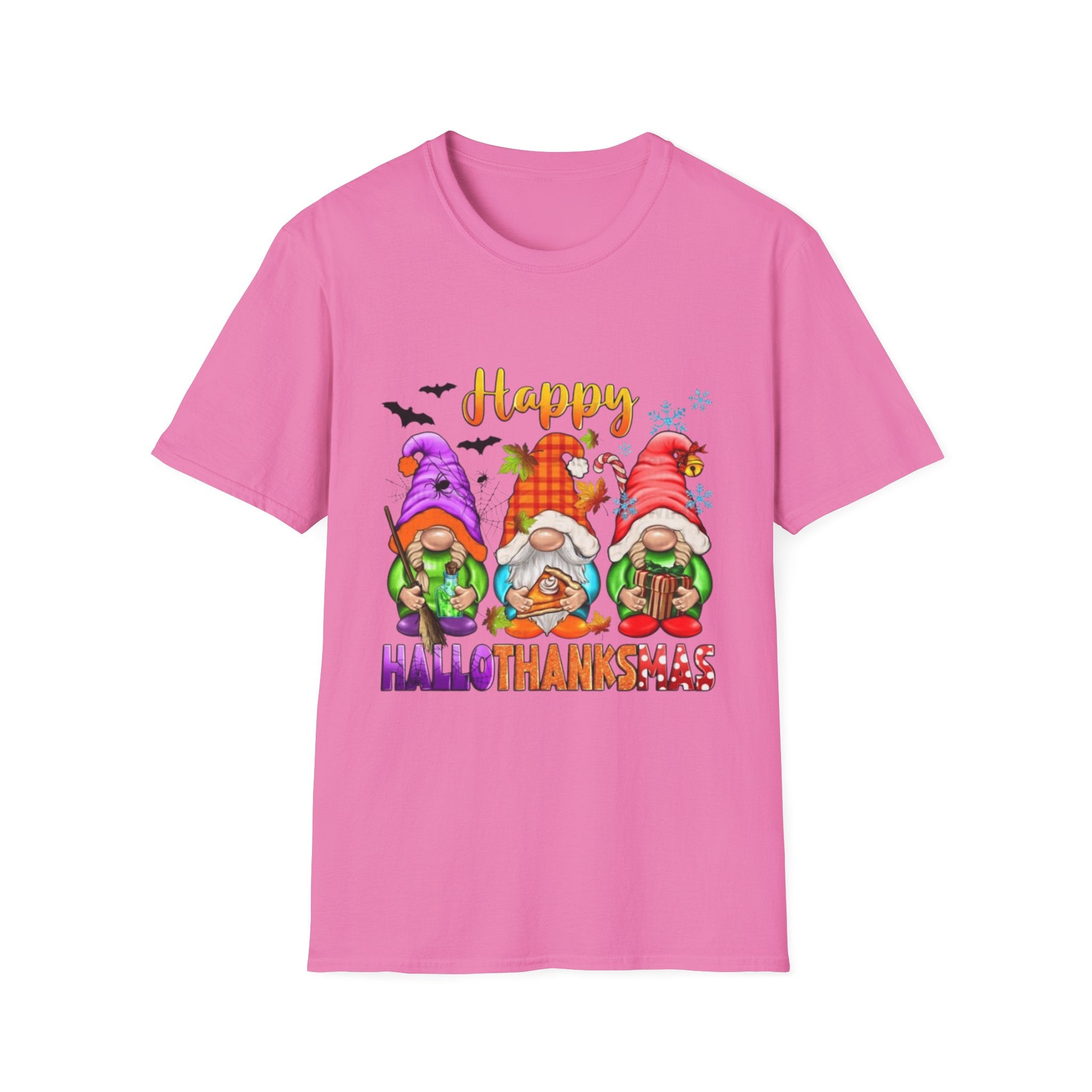Happy Hallothanksmas Gnome Unisex Softstyle T-Shirt