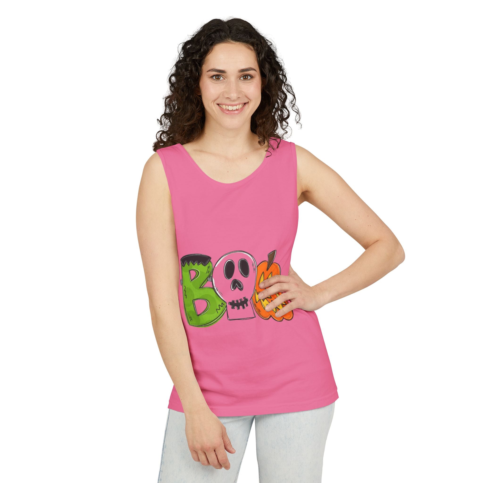 Halloween BOO Unisex Garment-Dyed Tank Top
