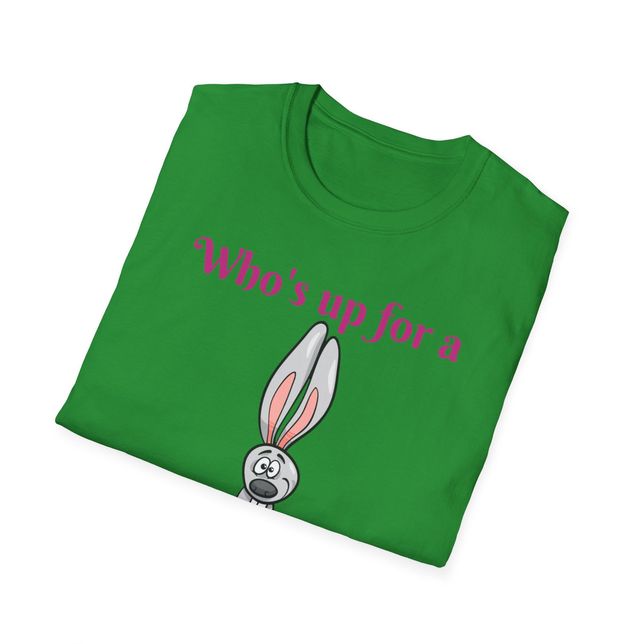 Who's Up For A Treasure Hunt Bunny Unisex Softstyle T-Shirt