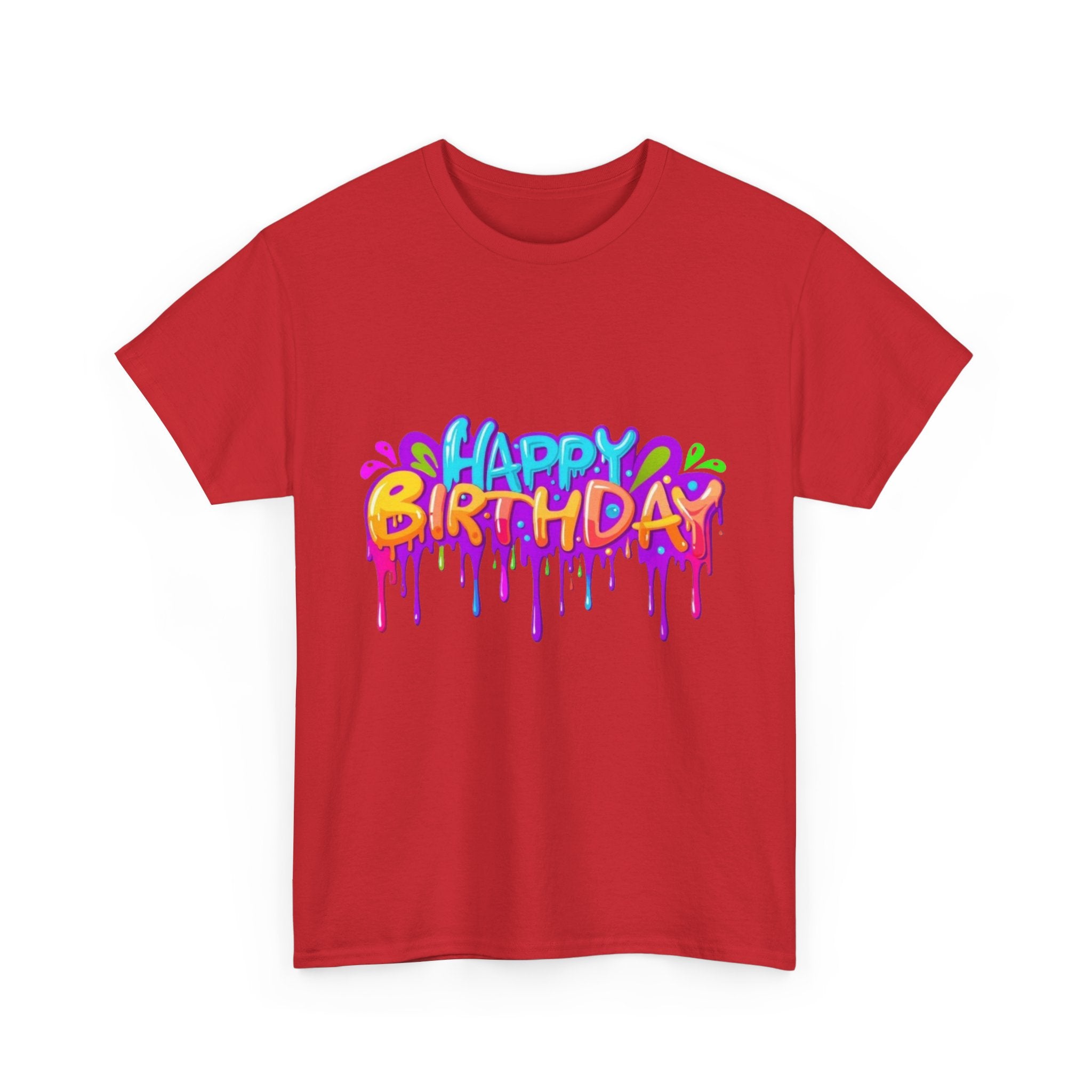 Happy Birthday Unisex Heavy Cotton T-Shirt Personalize It!