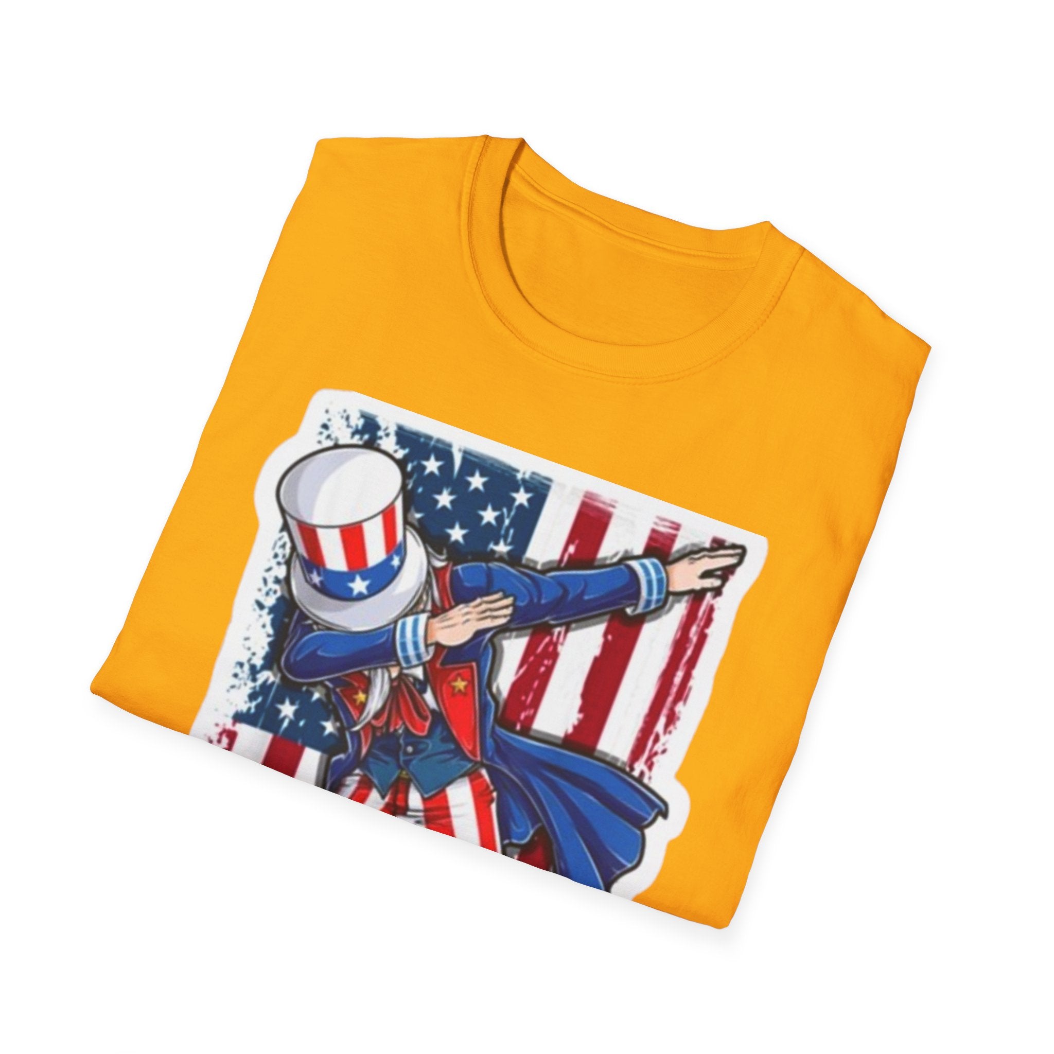 Patriotic Uncle Sam Dabbing Unisex Softstyle T-Shirt