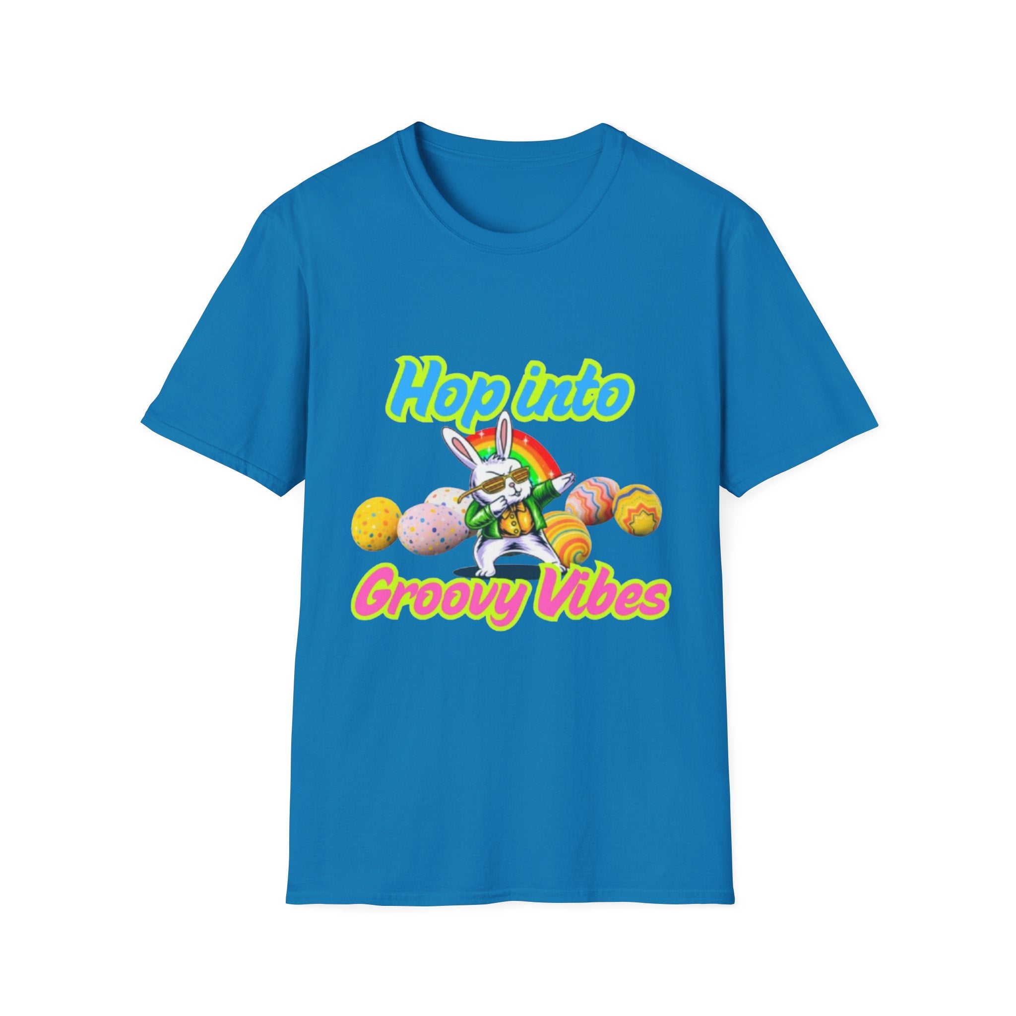 Hop Into Groovy Vibes Bunny Unisex Softstyle T-Shirt