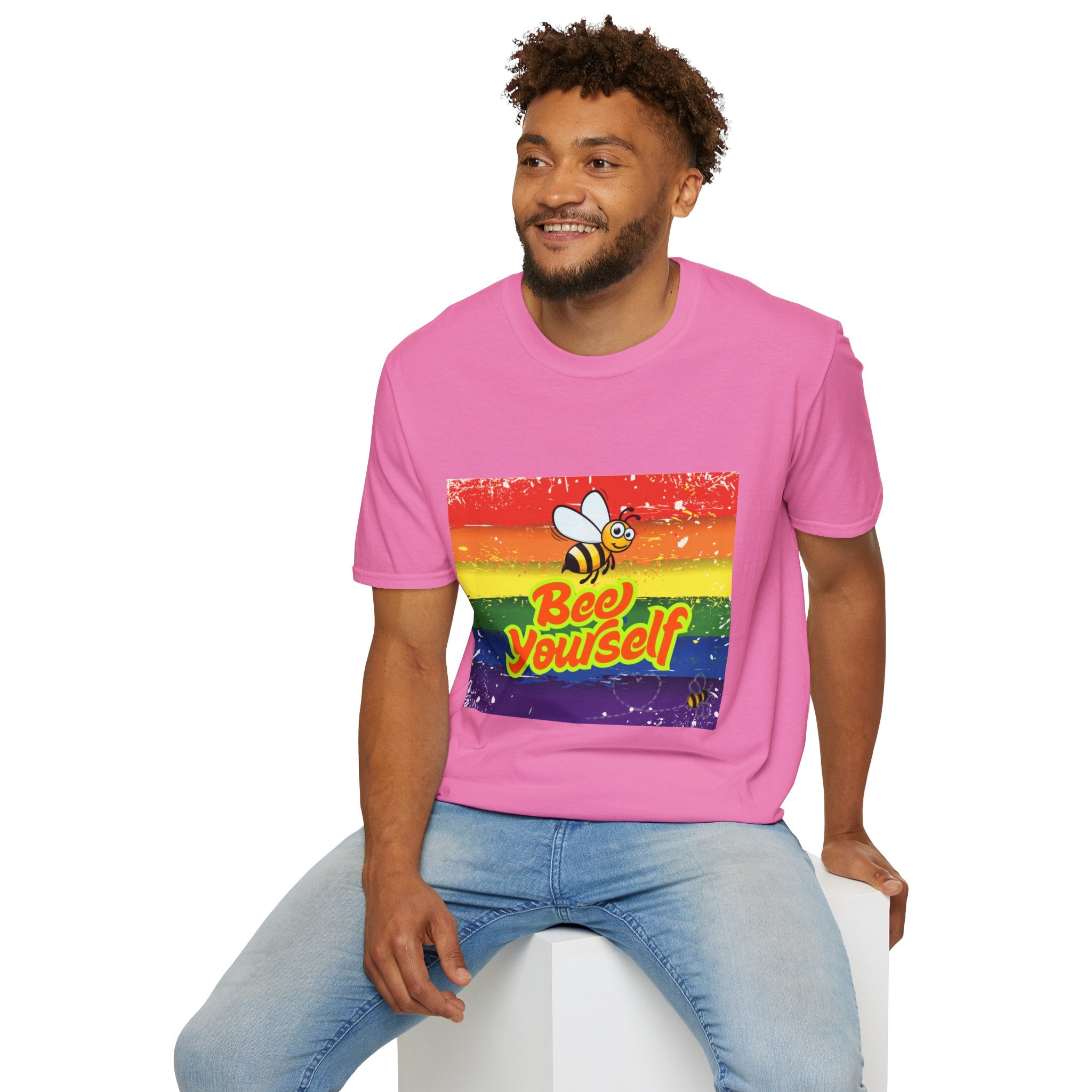 Bee Yourself Rainbow Unisex Softstyle T-Shirt