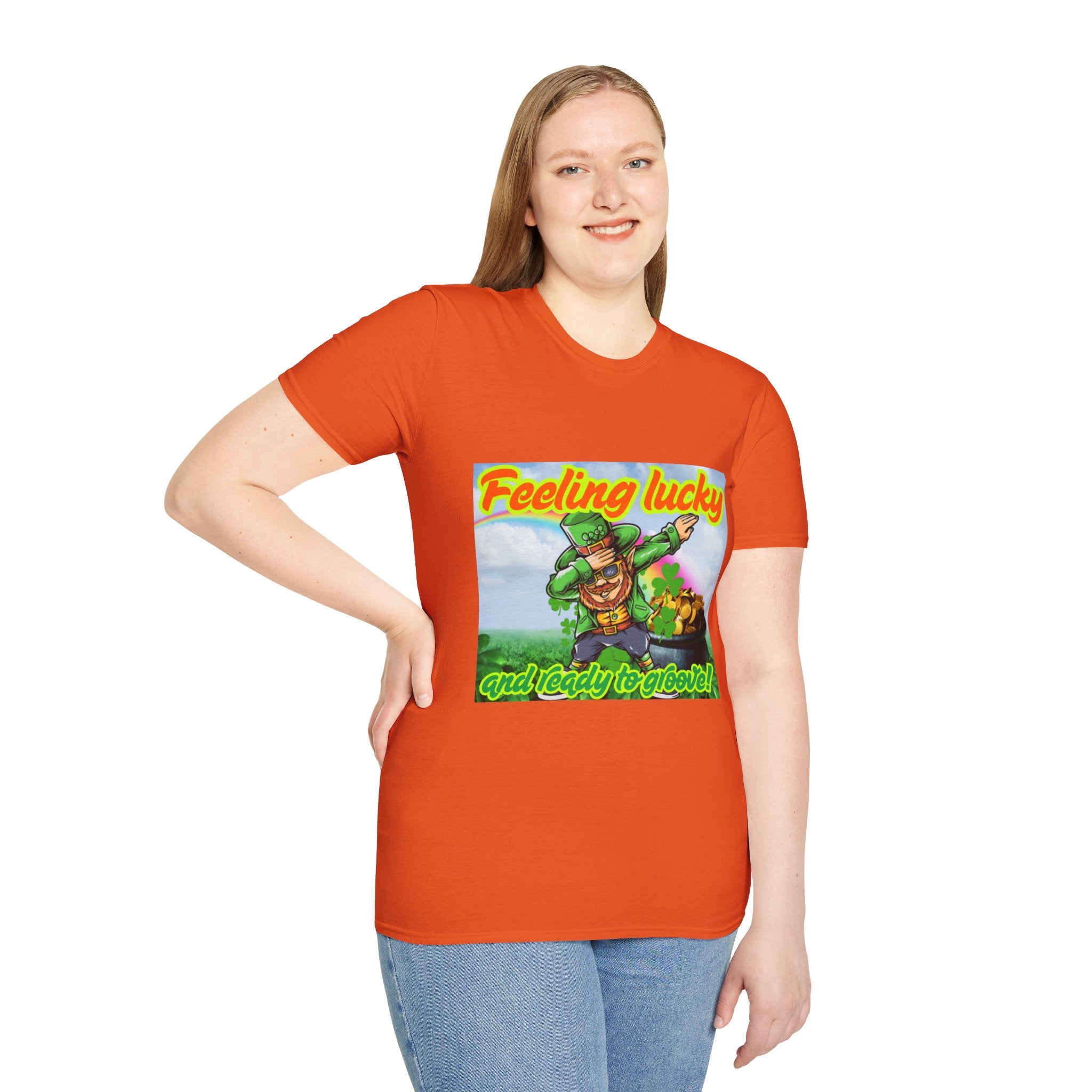 Feeling Lucky And Ready To Groove! Unisex Softstyle T-Shirt