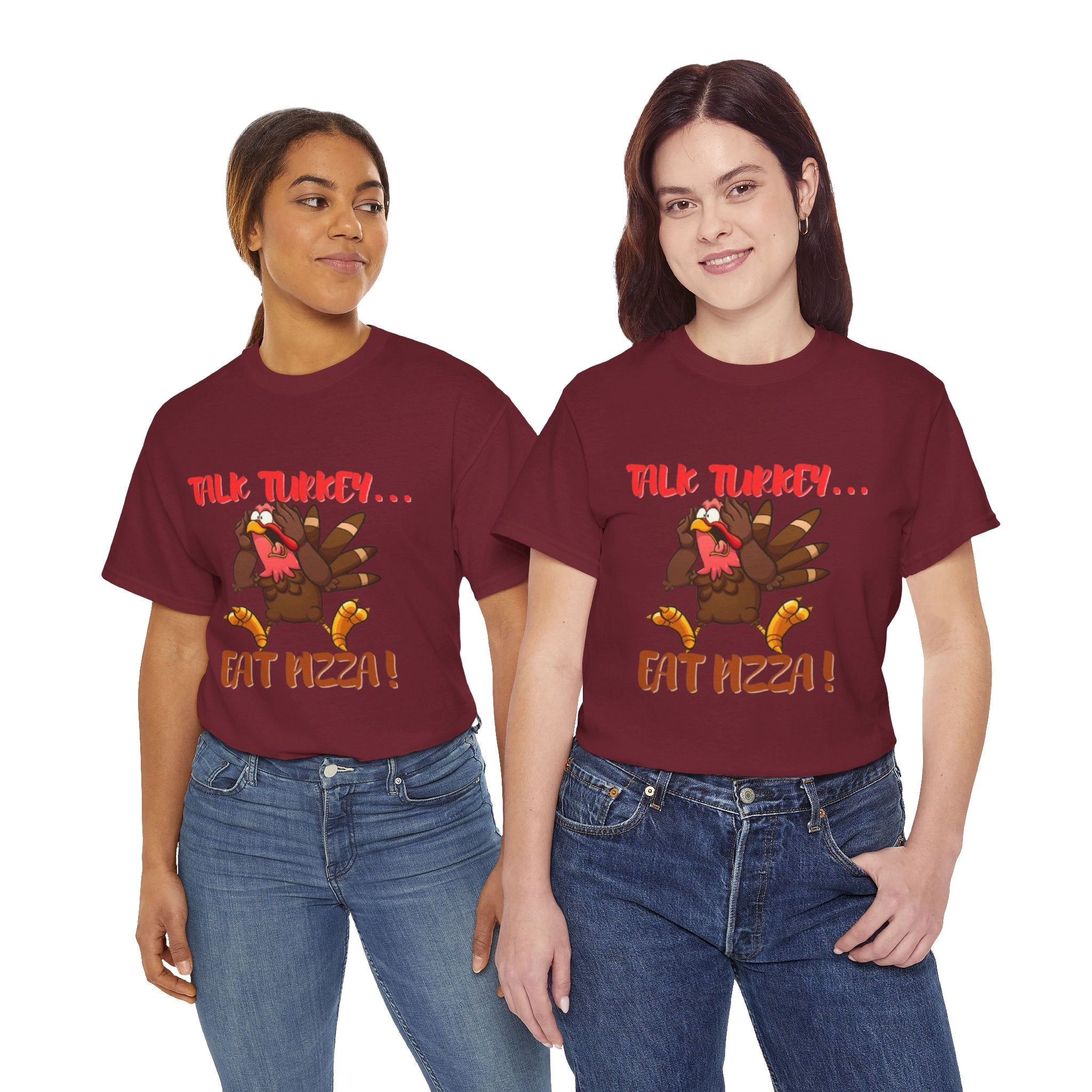 Talk Turkey... Eat Pizza! Unisex Heavy Cotton T-Shirt