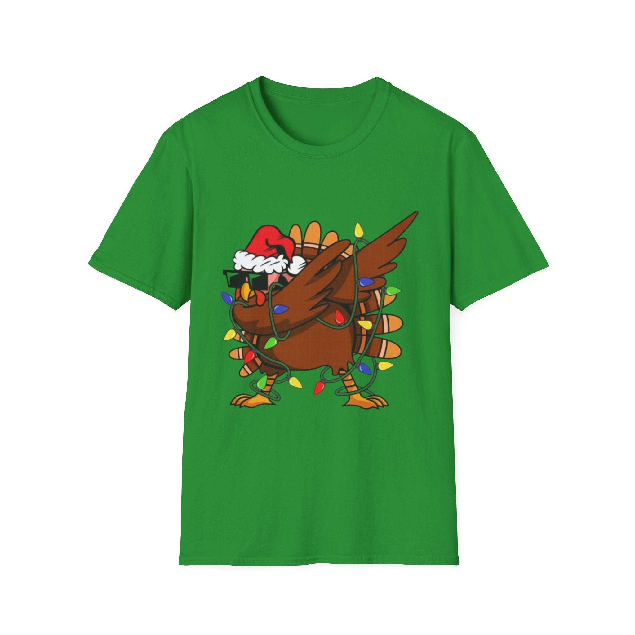 Dabbing Christmas Turkey Unisex Softstyle T-Shirt