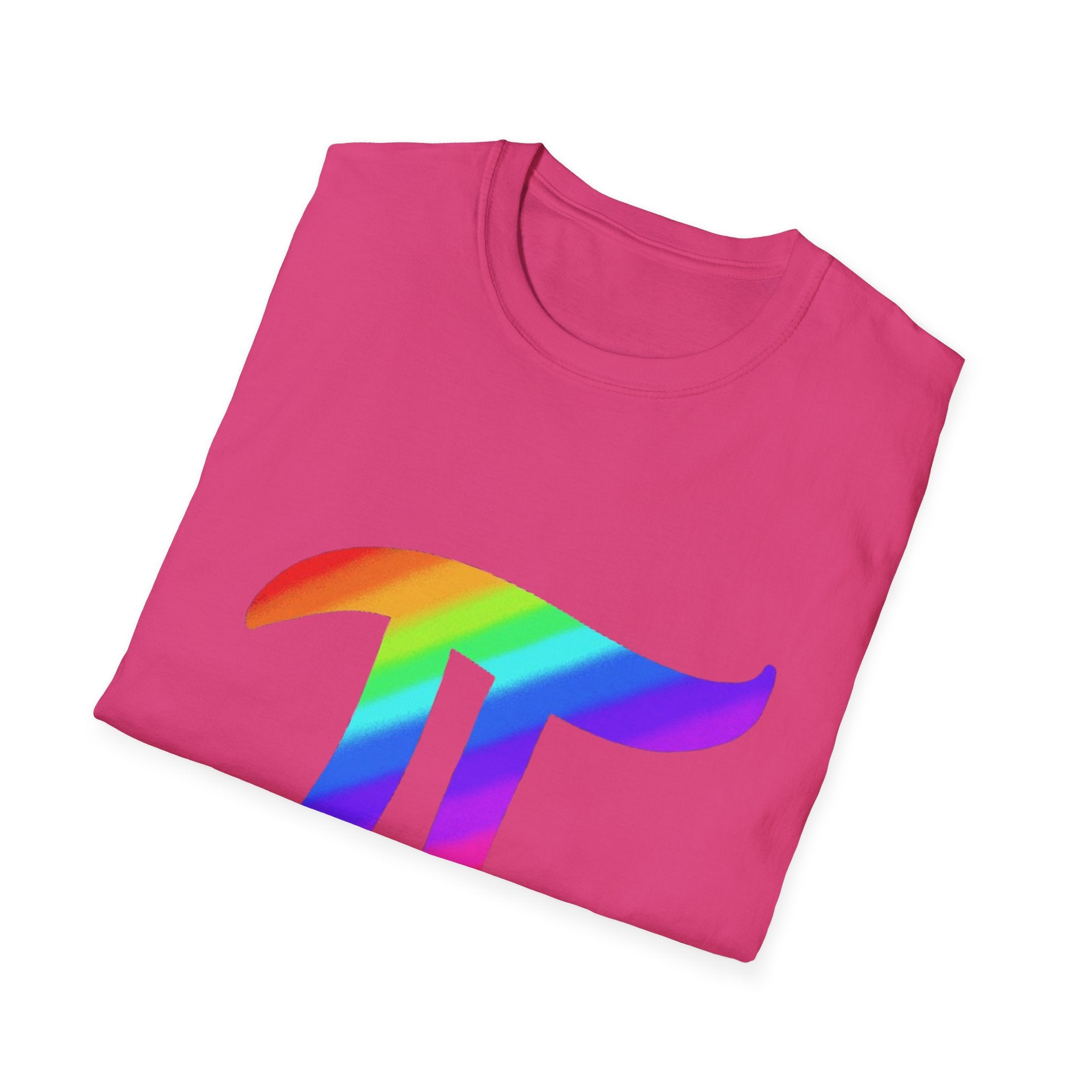 Rainbow Pi Symbol Unisex Softstyle T-Shirt