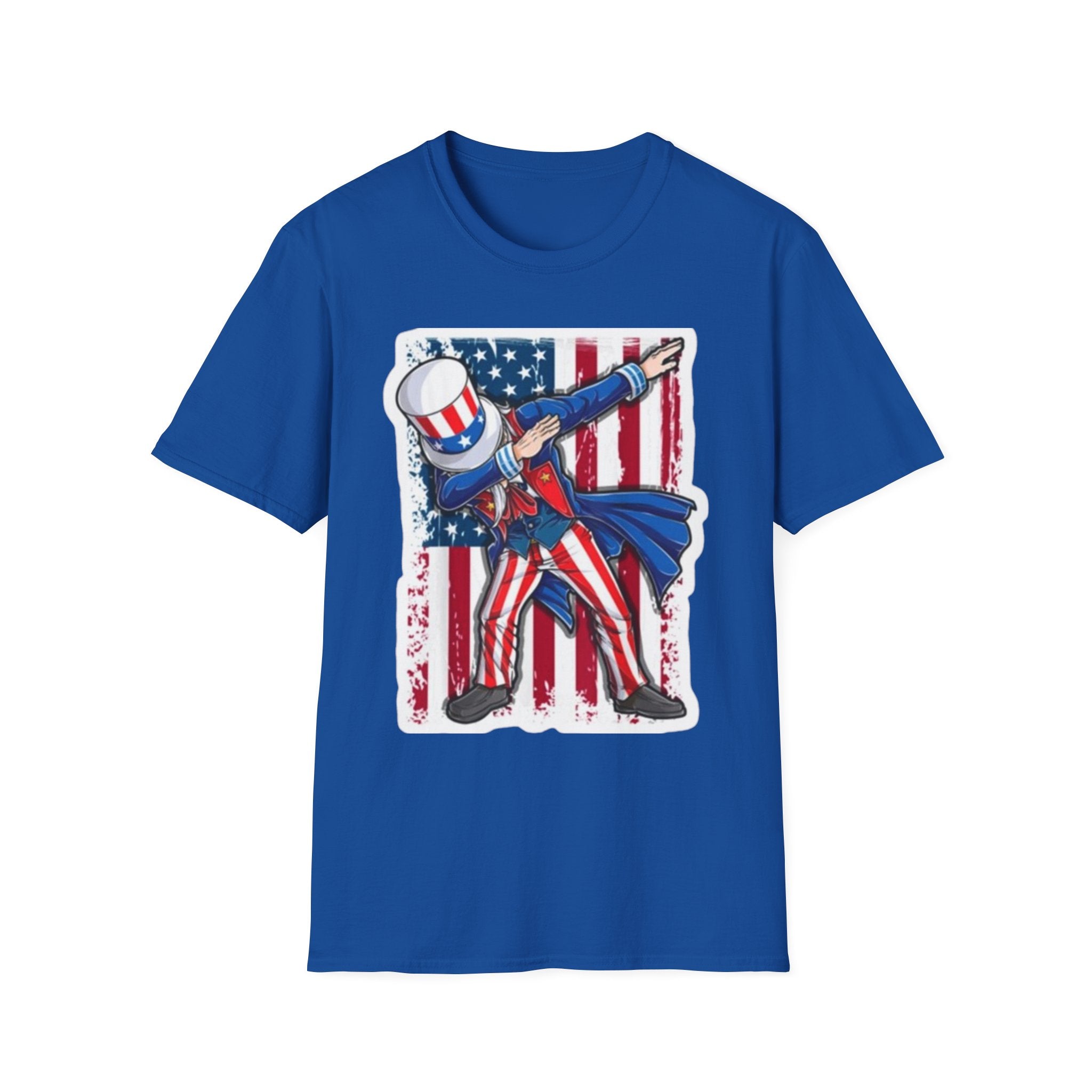 Patriotic Uncle Sam Dabbing Unisex Softstyle T-Shirt