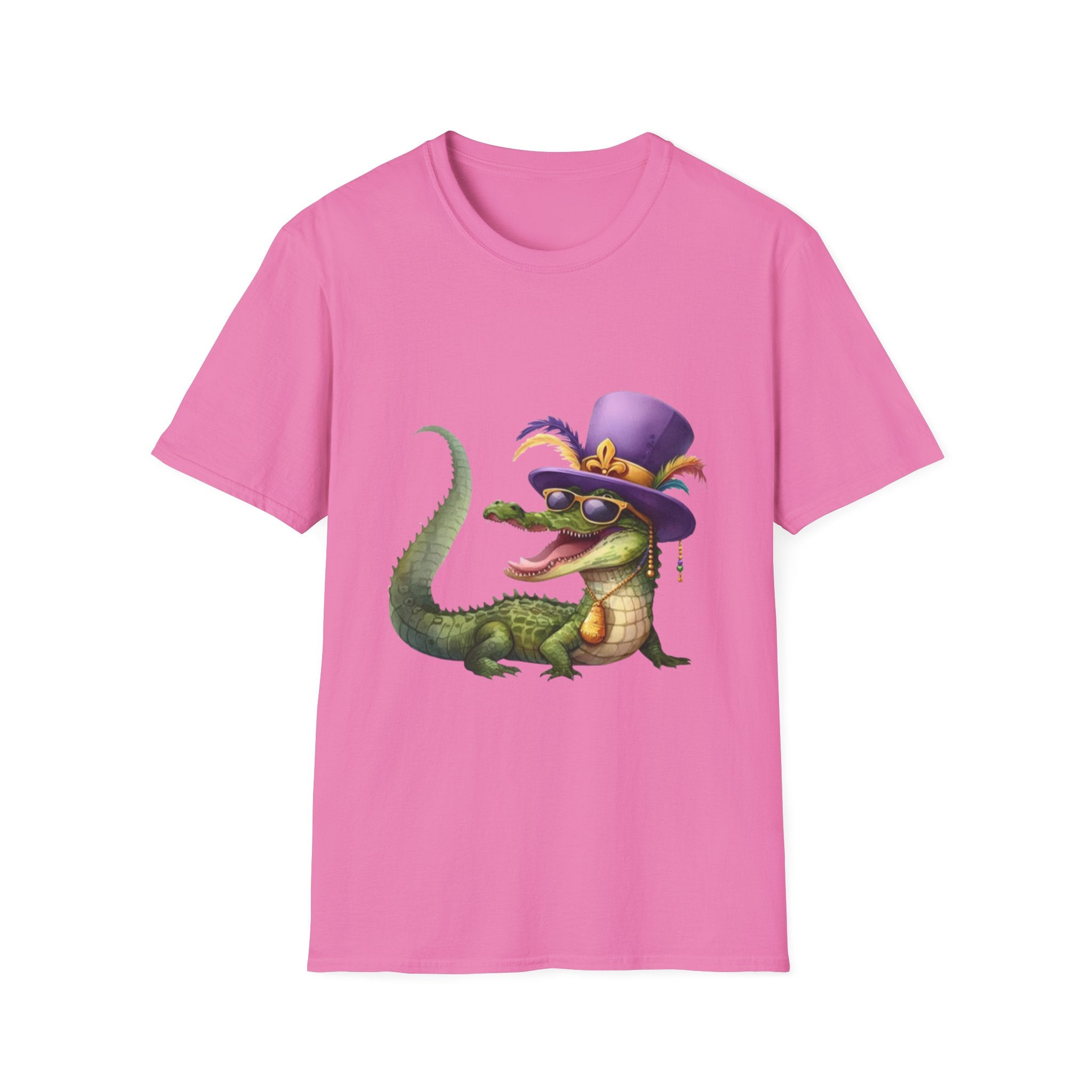 Mardi Gras Alligator Unisex Softstyle T-Shirt