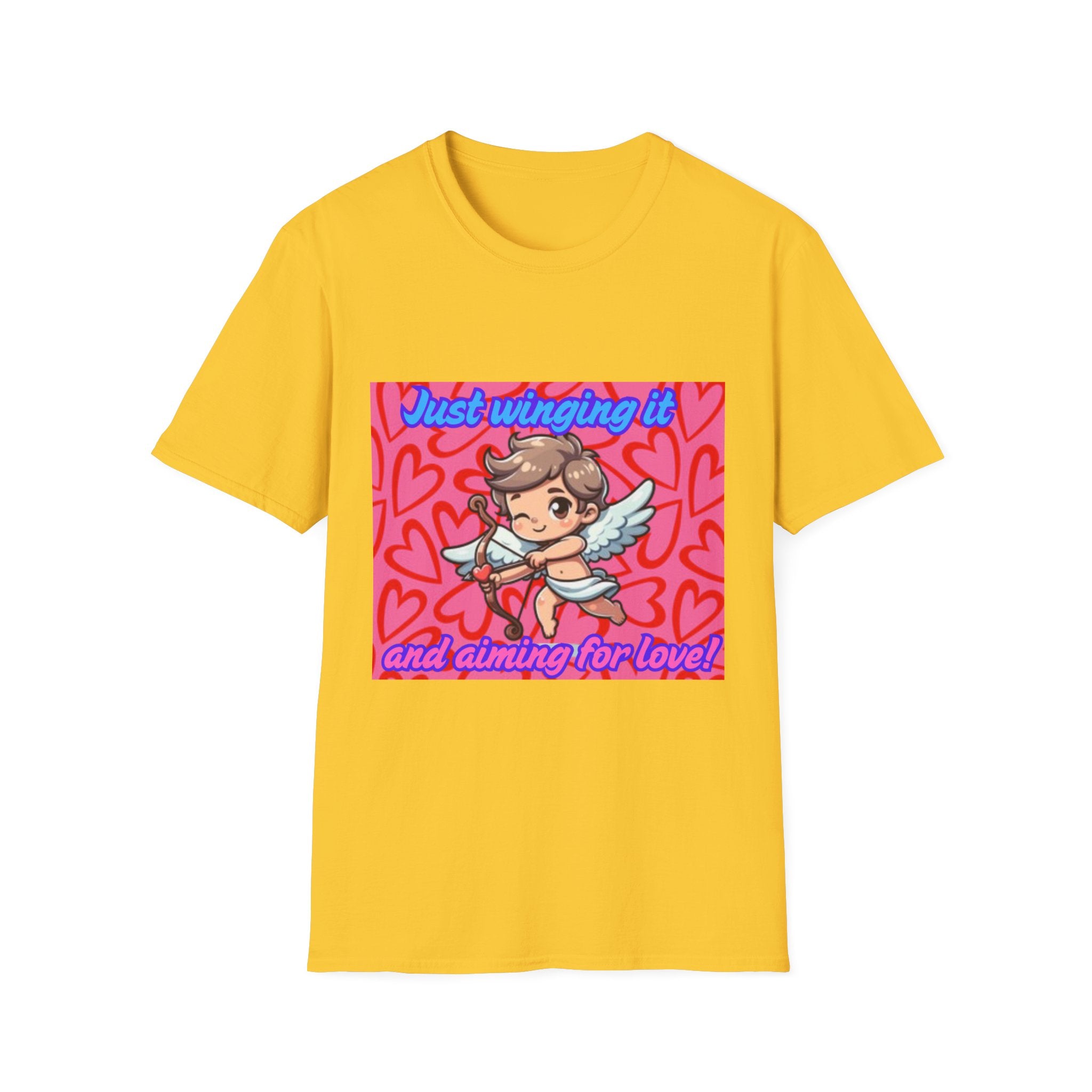 Just Winging It And Aiming For Love Unisex Softstyle T-Shirt