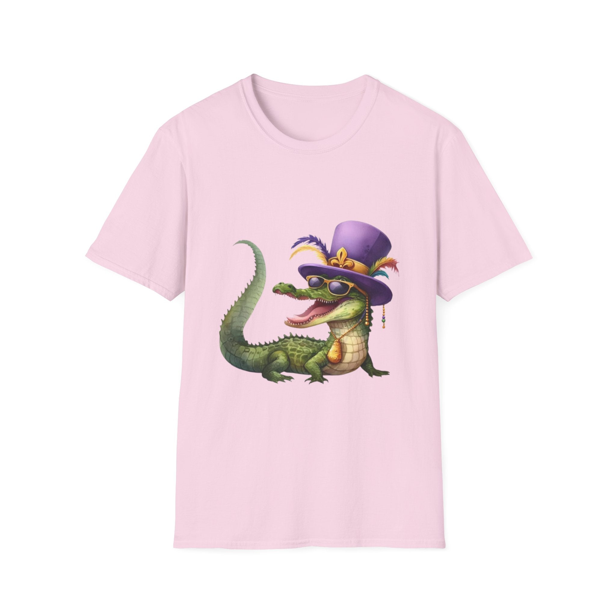 Mardi Gras Alligator Unisex Softstyle T-Shirt
