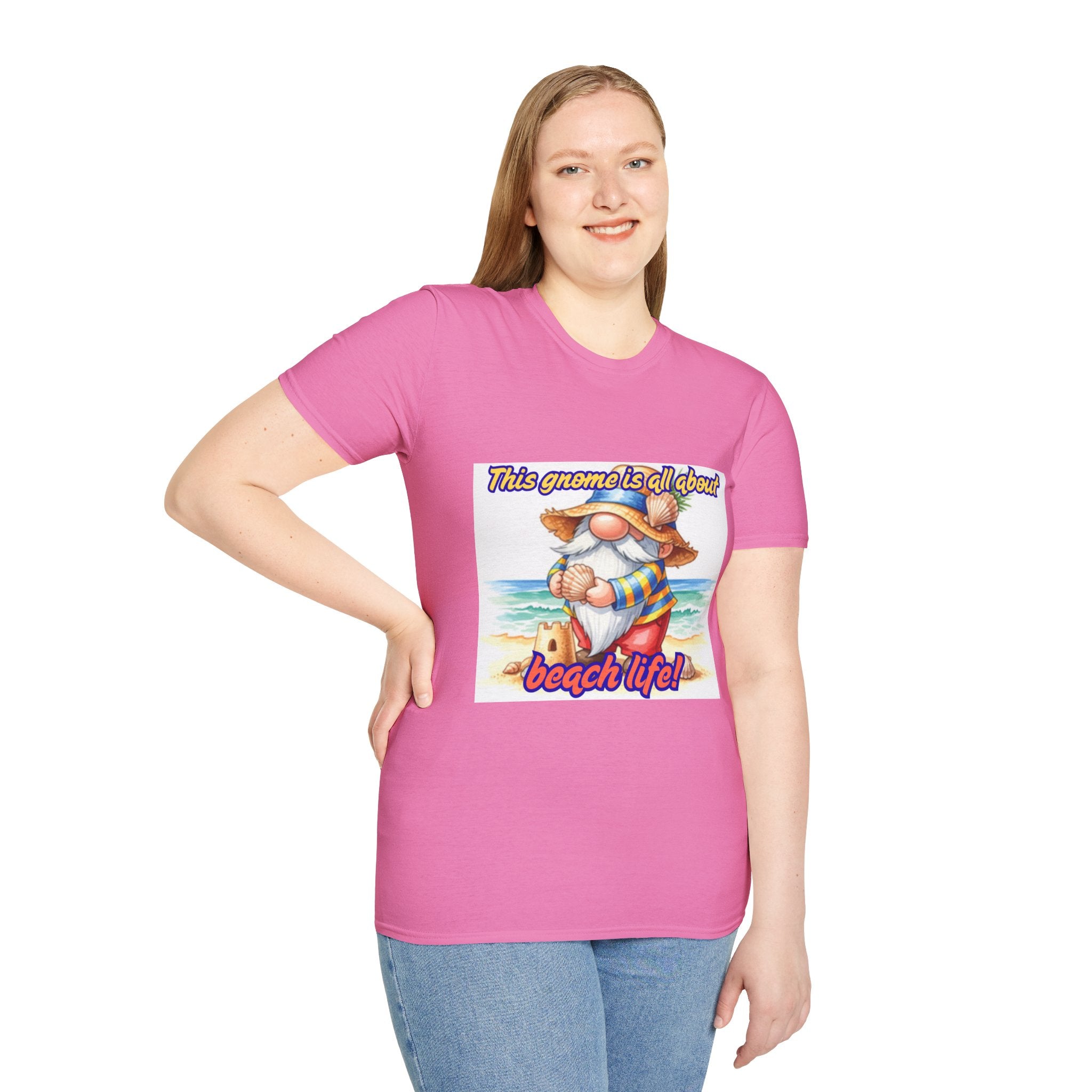 This Gnome Is All About Beach Life! Unisex Softstyle T-Shirt