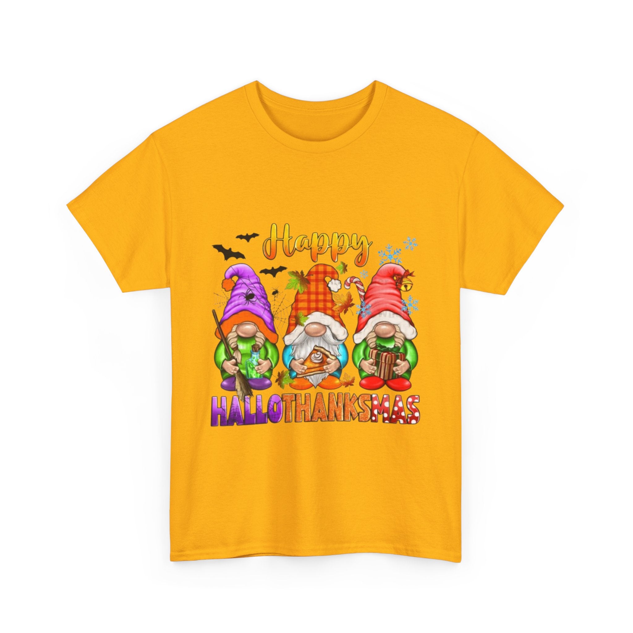 Happy Hallothanksmas Unisex Heavy Cotton T-Shirt