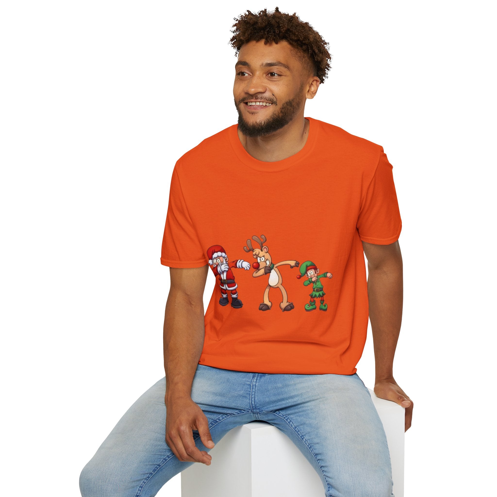 Dabbing Christmas Unisex Softstyle T-Shirt