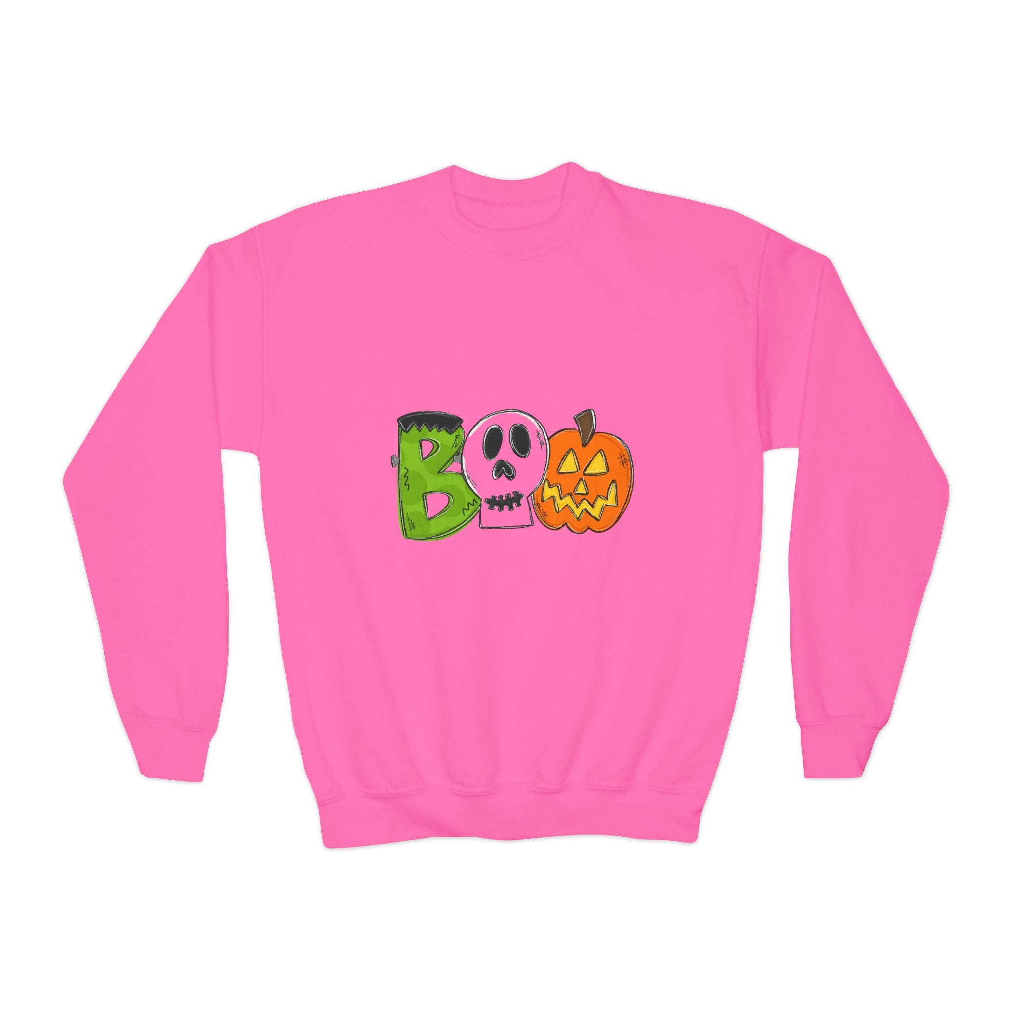 Halloween BOO Youth Crewneck Sweatshirt