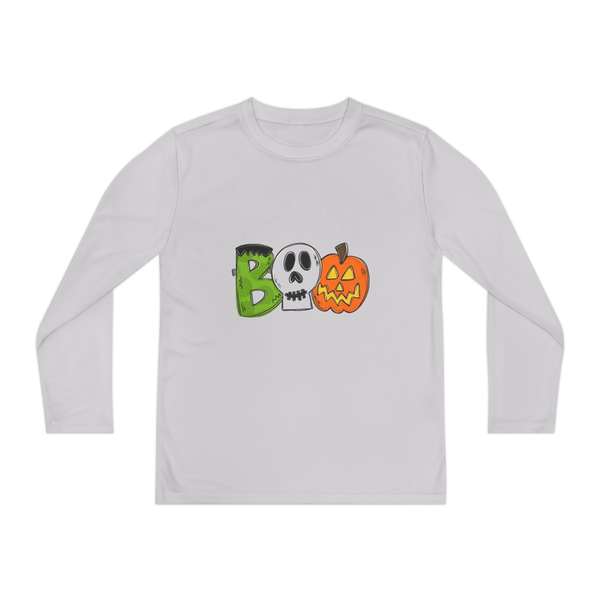 Youth Halloween Boo Long Sleeve Competitor T-Shirt