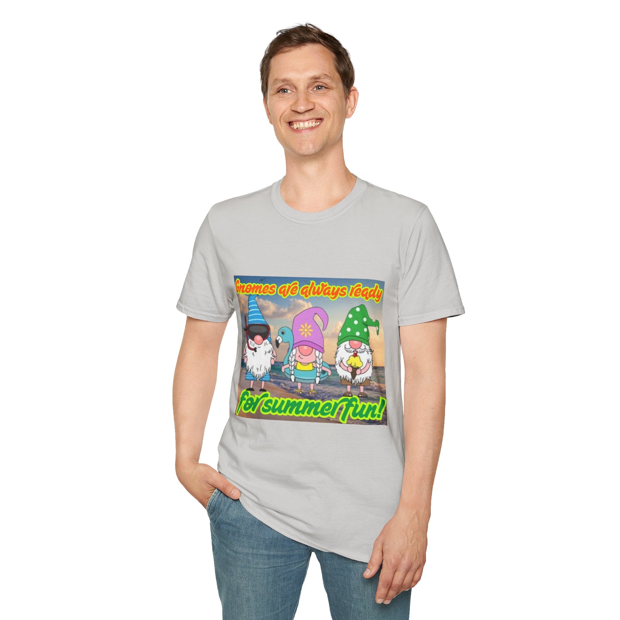 Gnomes Are Always Ready For Summer Fun! Unisex Softstyle T-Shirt