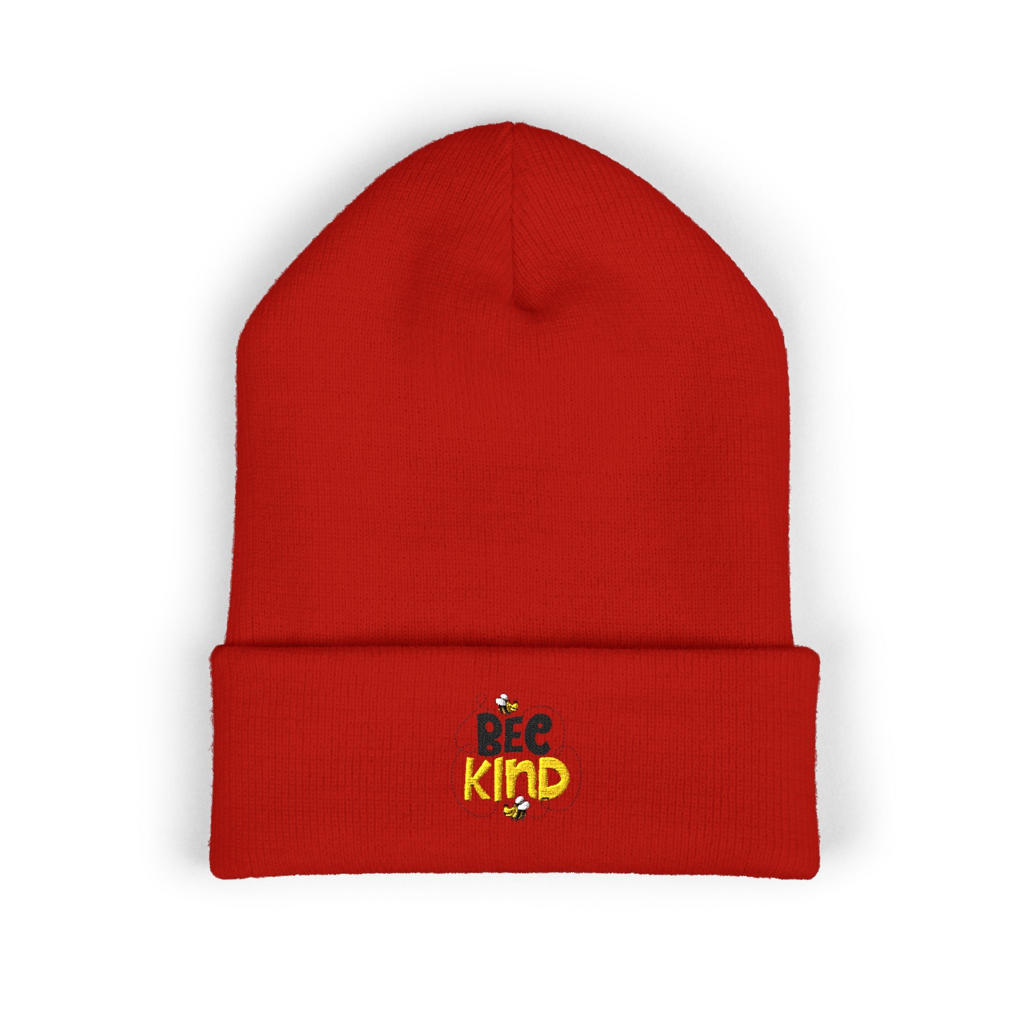 Bee Kind Embroidered Cuffed Beanie
