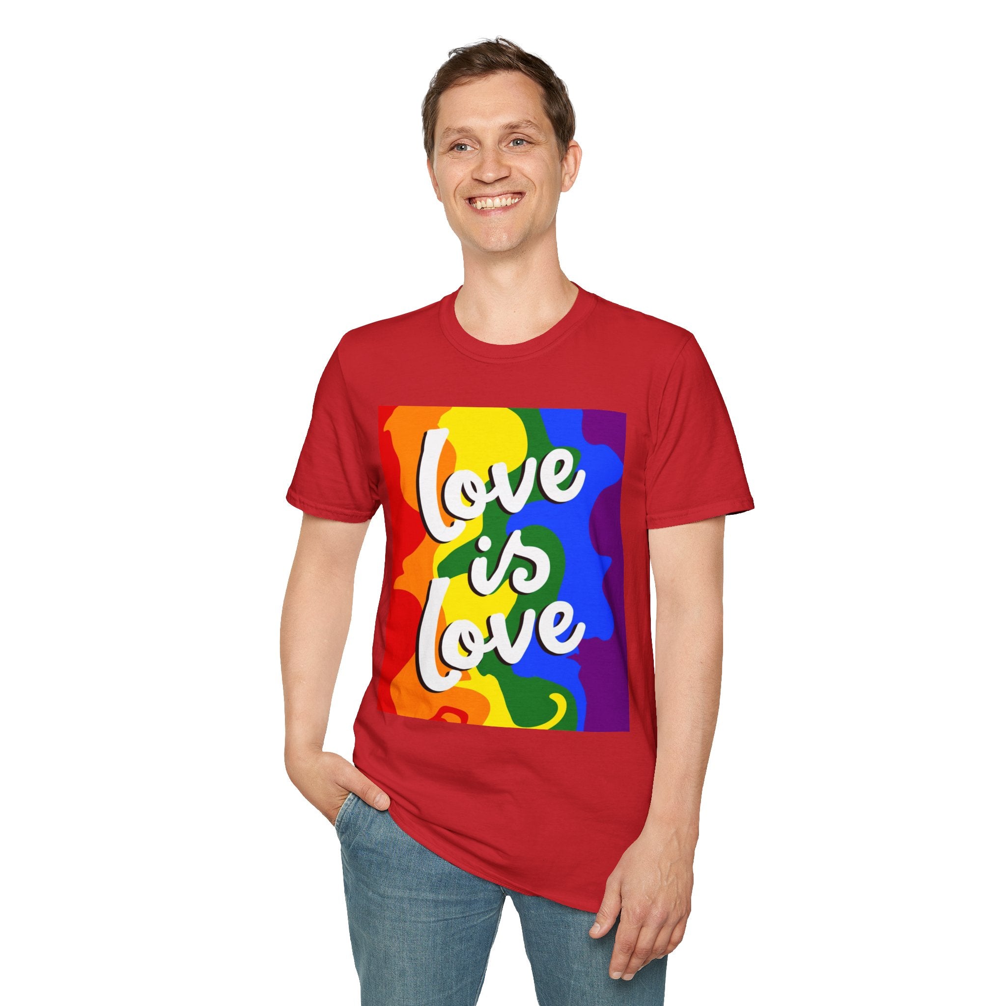 Colorful Pride Love is Love Unisex Softstyle T-Shirt