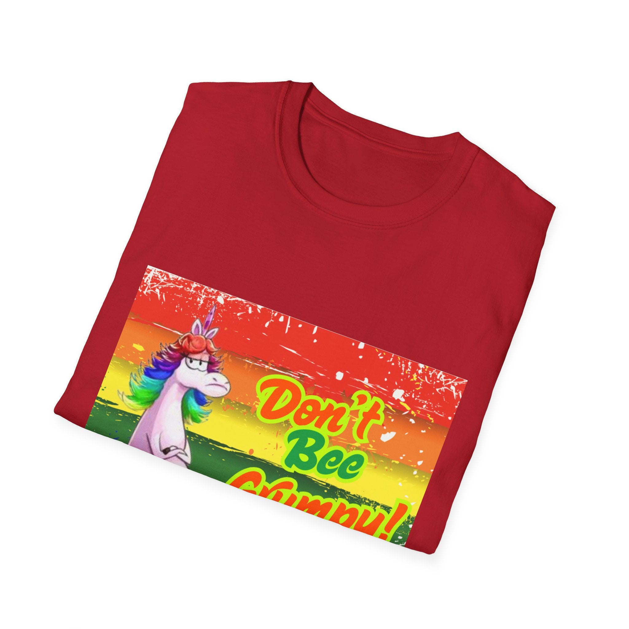 Don't Bee Grumpy Rainbow Unisex Softstyle T-Shirt
