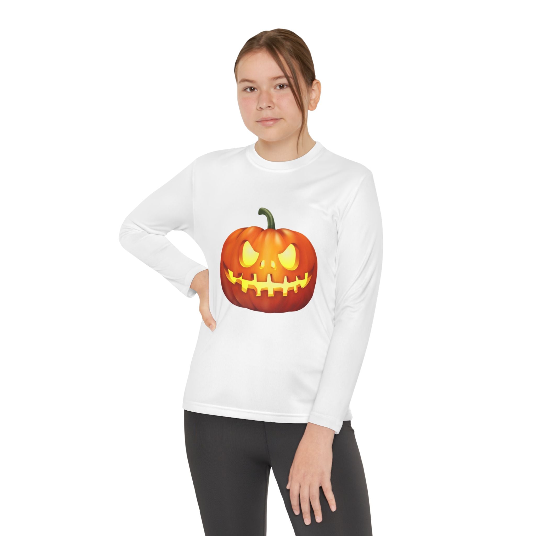 Halloween Pumpkin Youth Long Sleeve Competitor T-Shirt