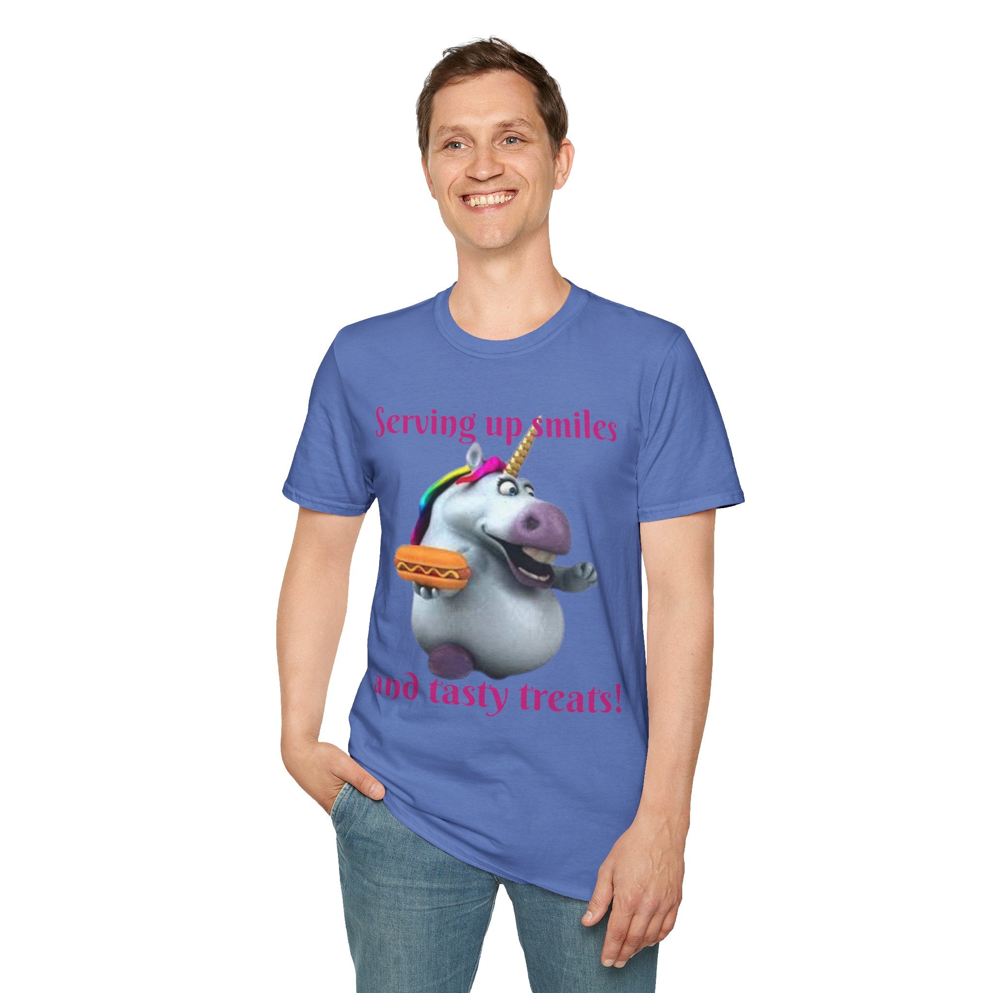 Serving Up Smiles And Tasty Treats Unicorn Unisex Softstyle T-Shirt
