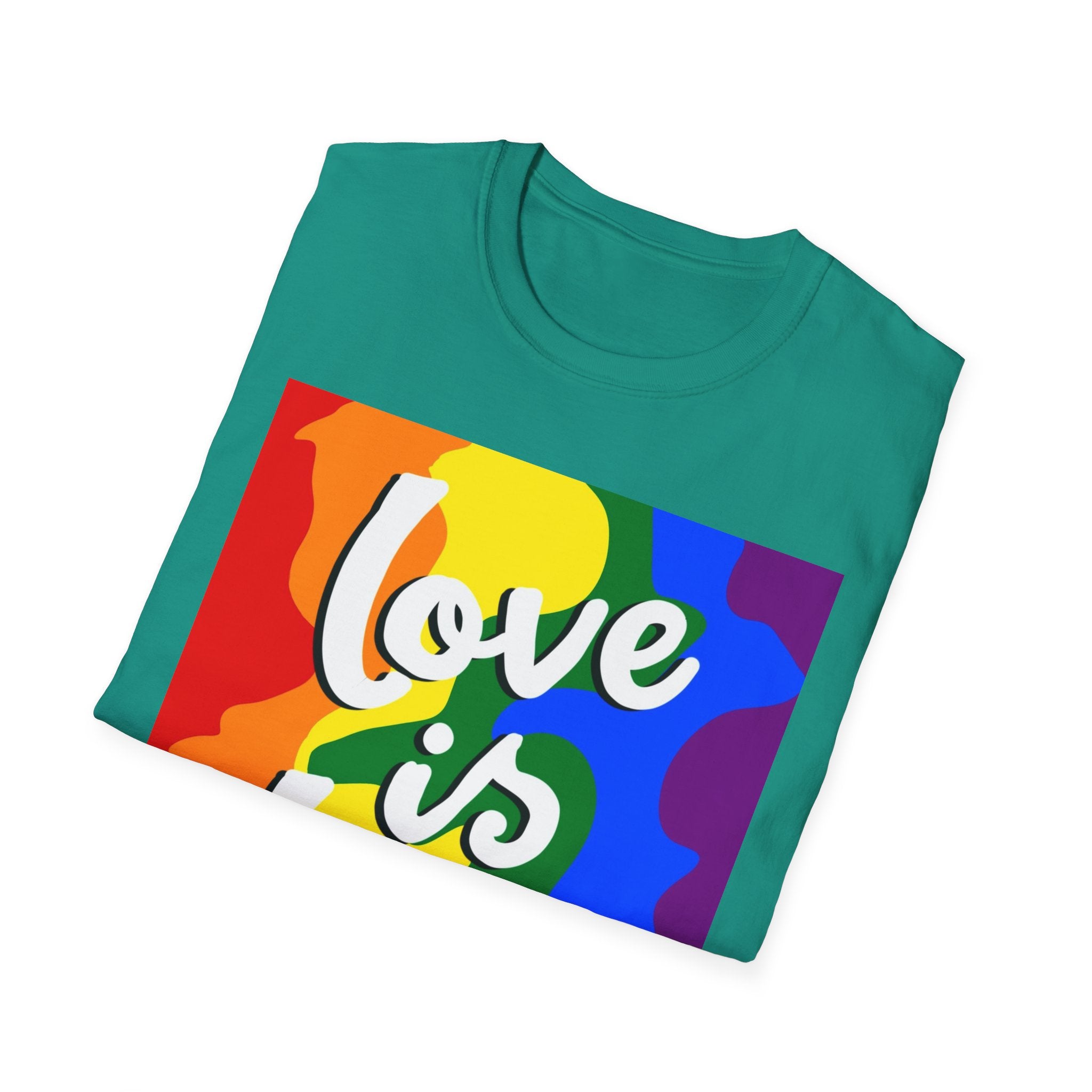Colorful Pride Love is Love Unisex Softstyle T-Shirt