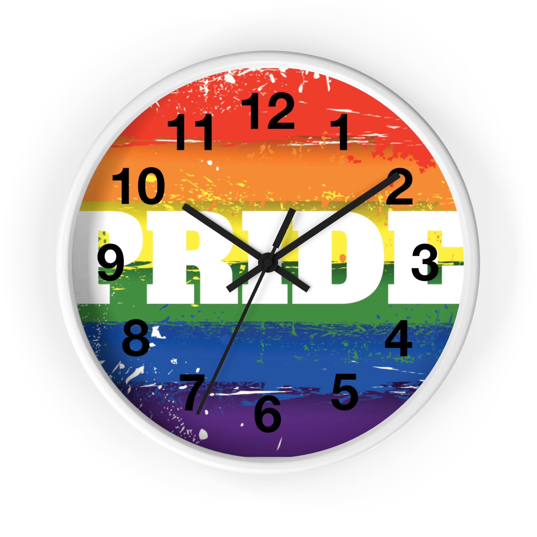 Pride Rainbow Wall Clock