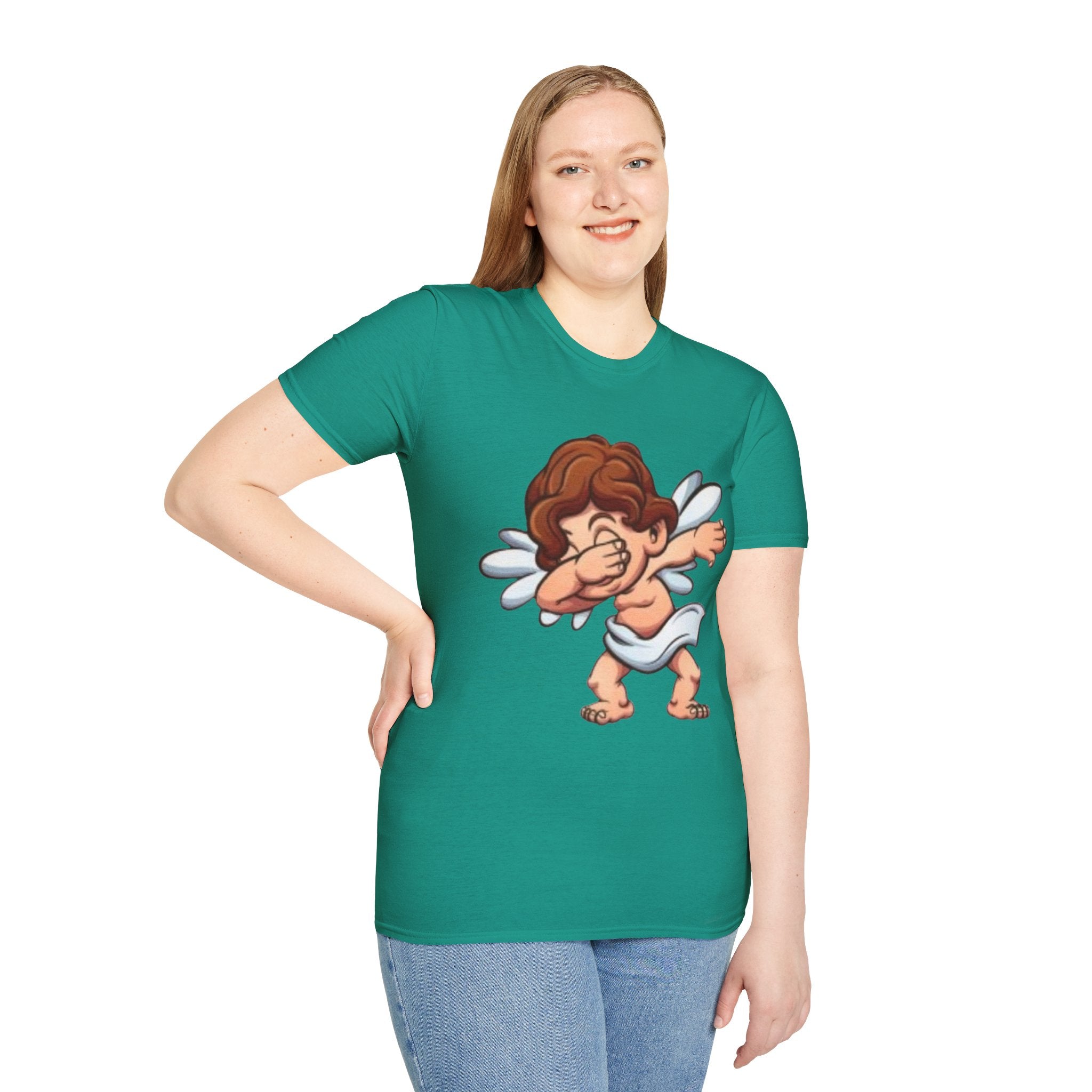 Dabbing Double Sided Angel & Devil Unisex Softstyle T-Shirt