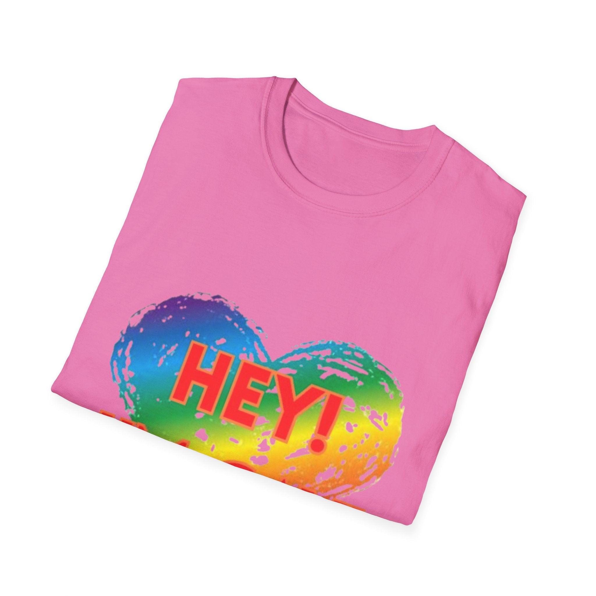 Hey I'm Gay! Unisex Softstyle T-Shirt