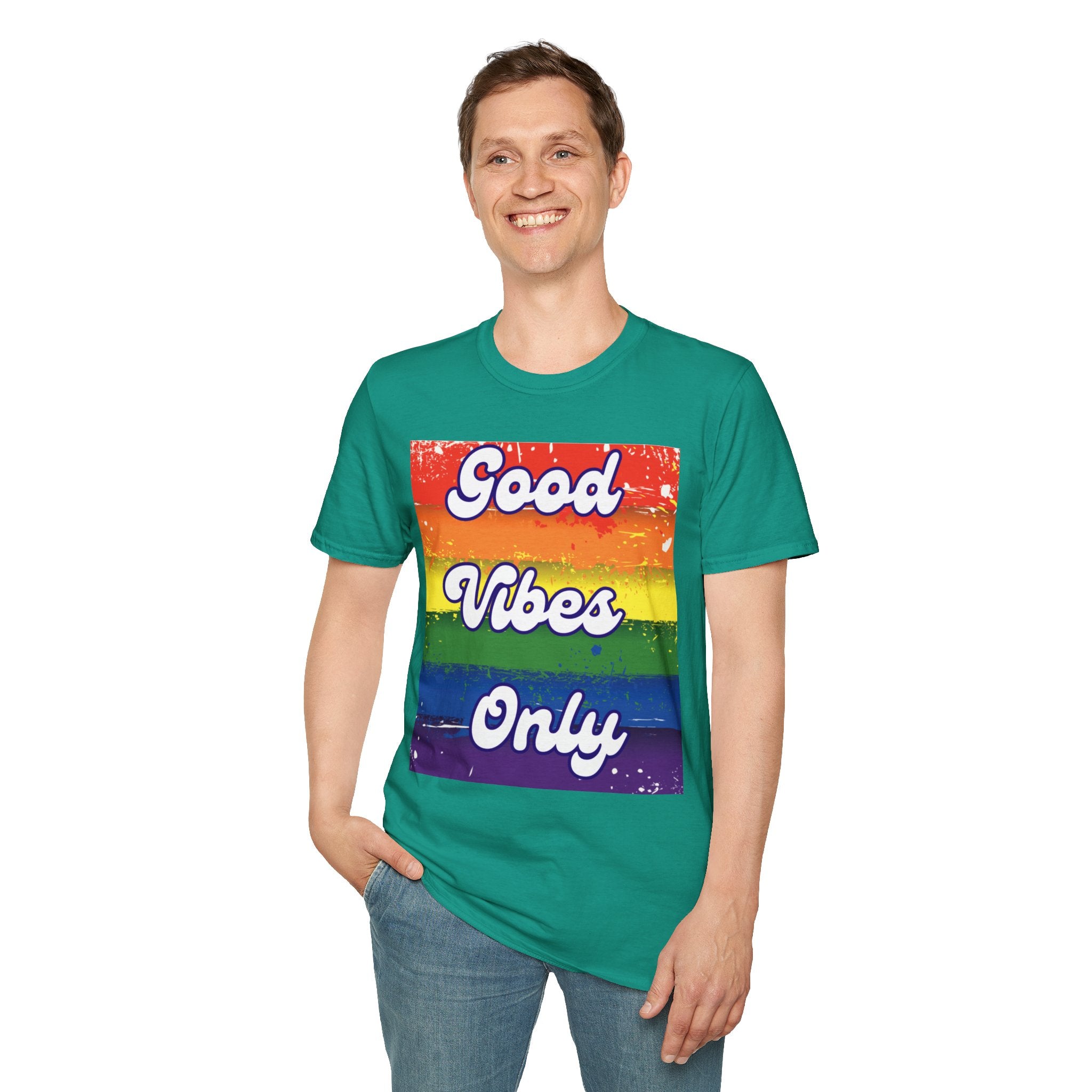 Good Vibes Only White Unisex Softstyle T-Shirt