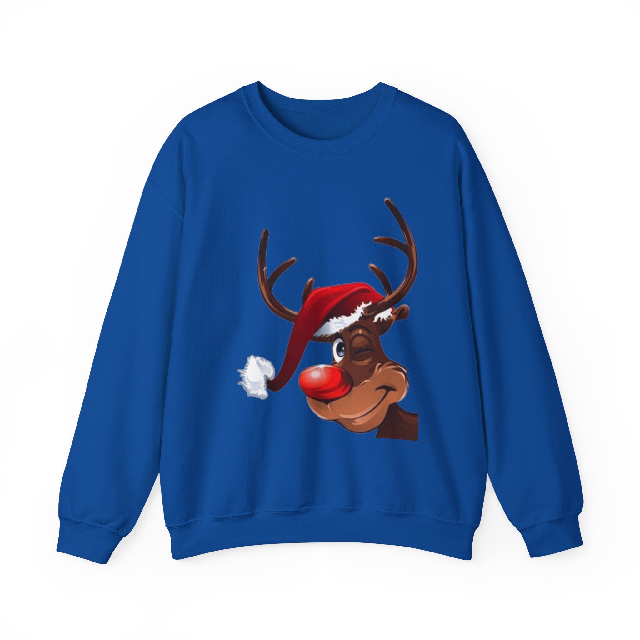 Festive Reindeer Unisex Heavy Blend™ Crewneck Sweatshirt