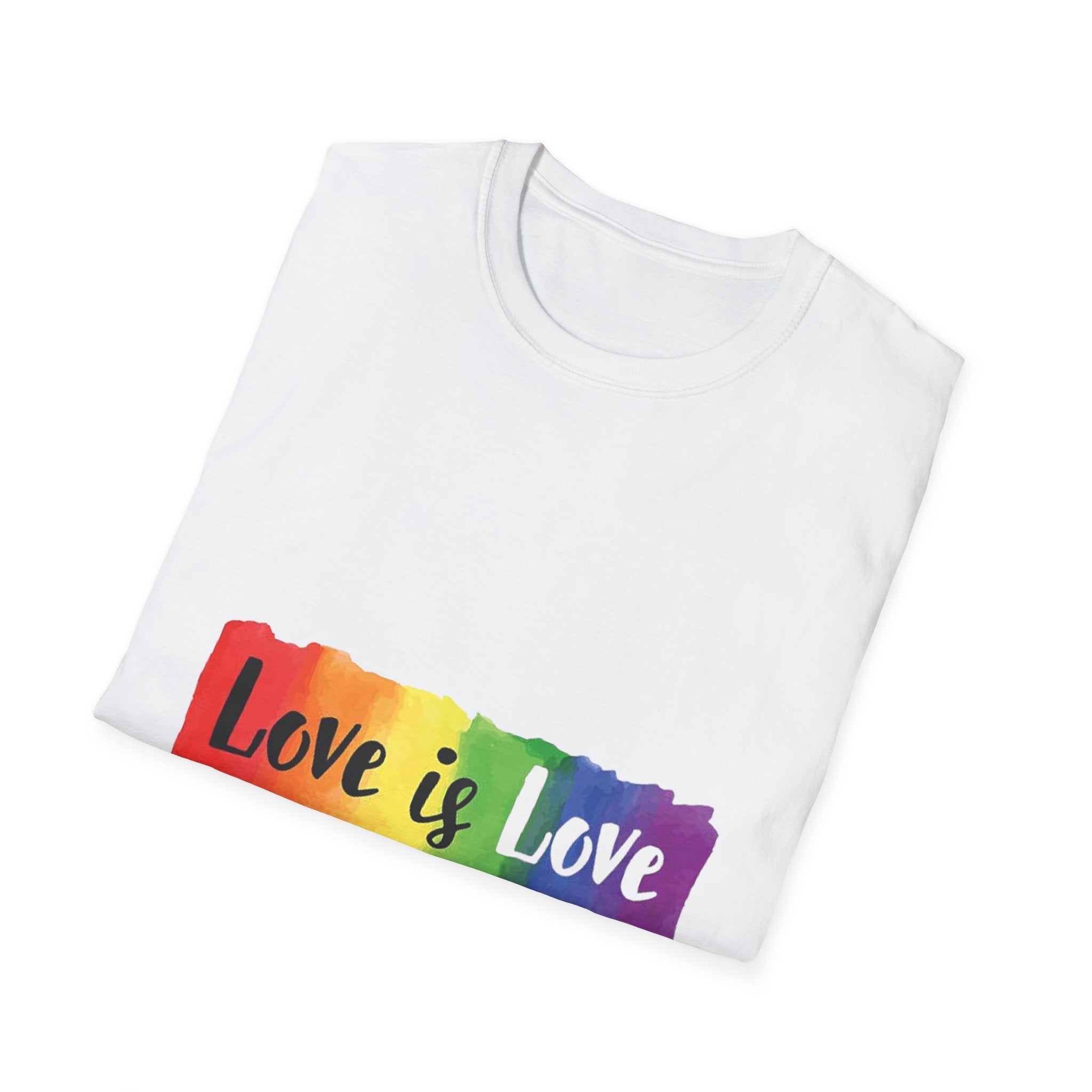 Rainbow Love is Love Unisex Softstyle T-Shirt