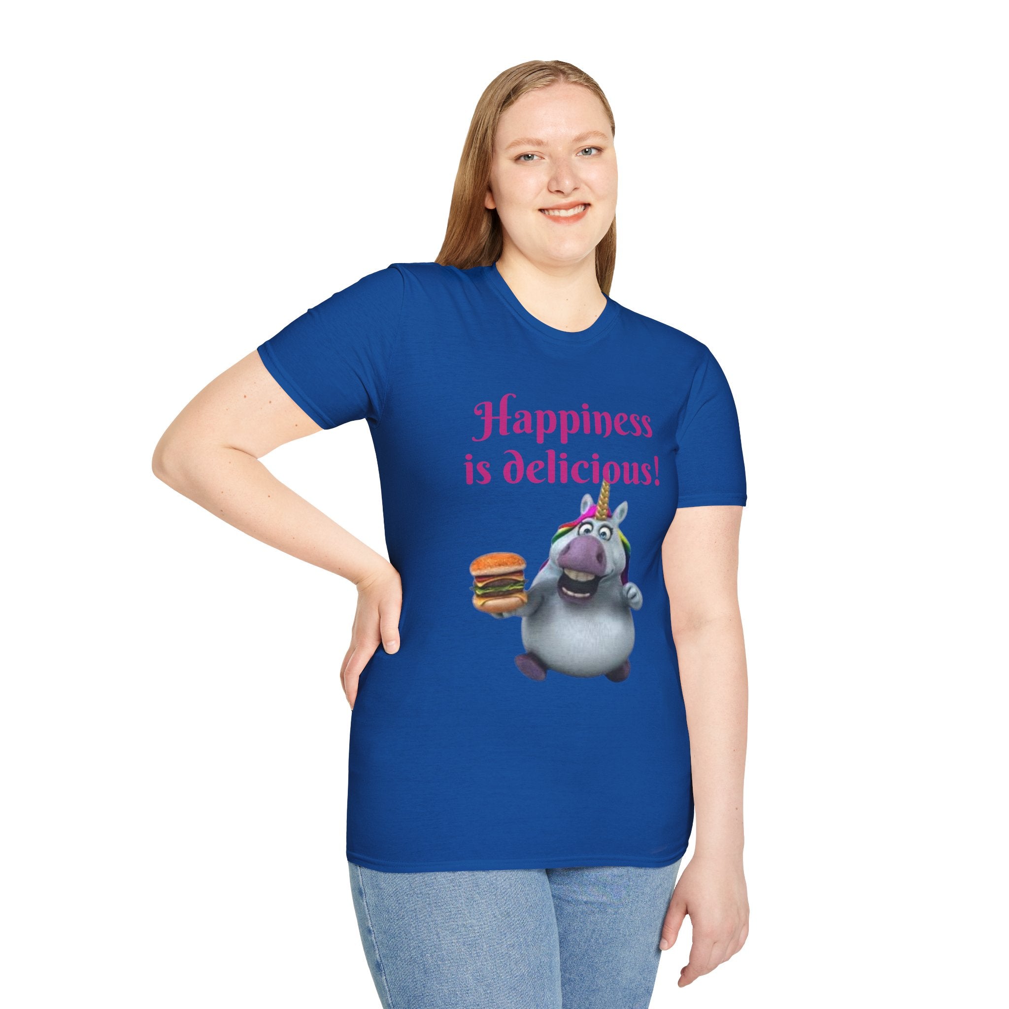 Happiness Is Delicious Unicorn Unisex Softstyle T-Shirt