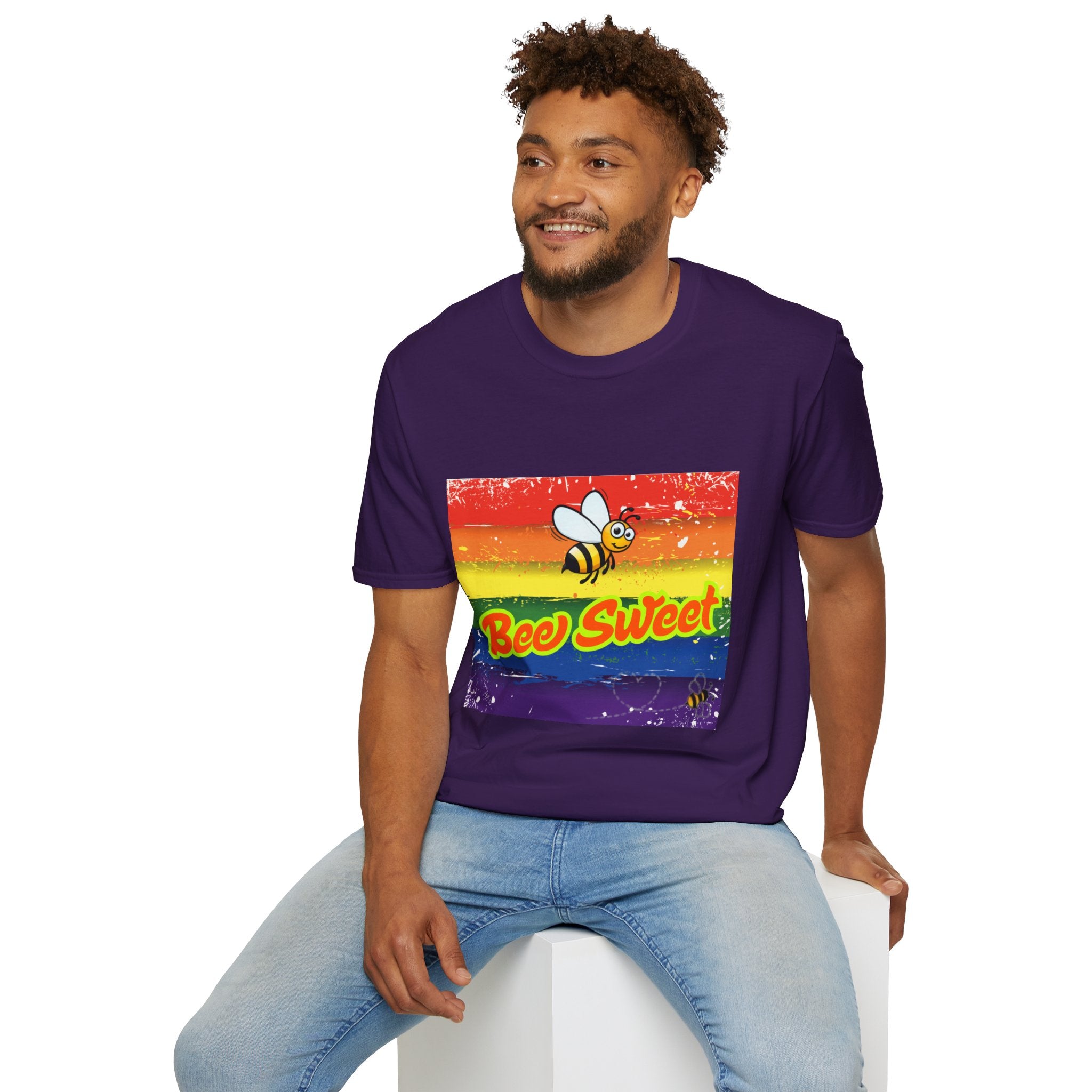 Bee Sweet Rainbow Unisex Softstyle T-Shirt