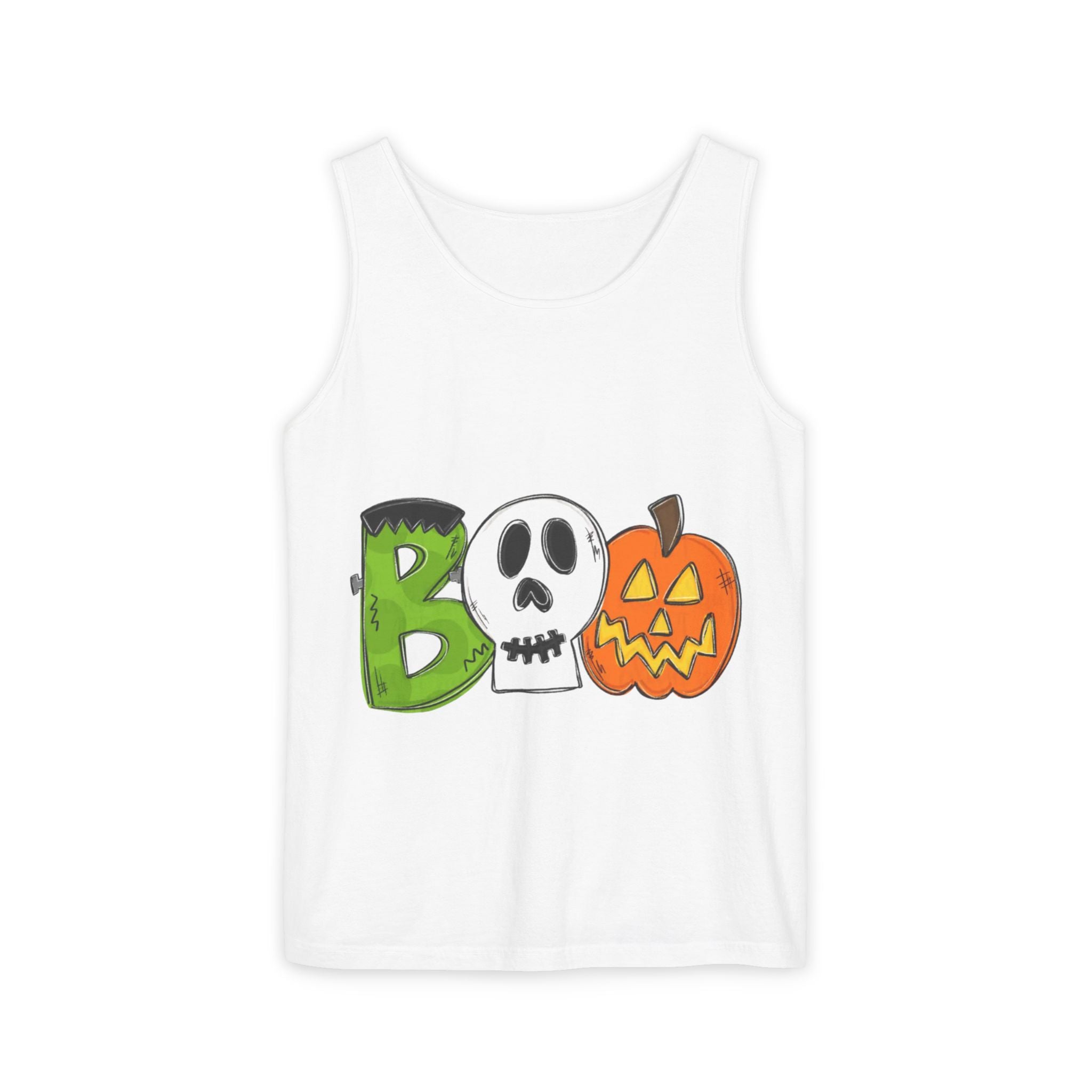 Halloween BOO Unisex Garment-Dyed Tank Top