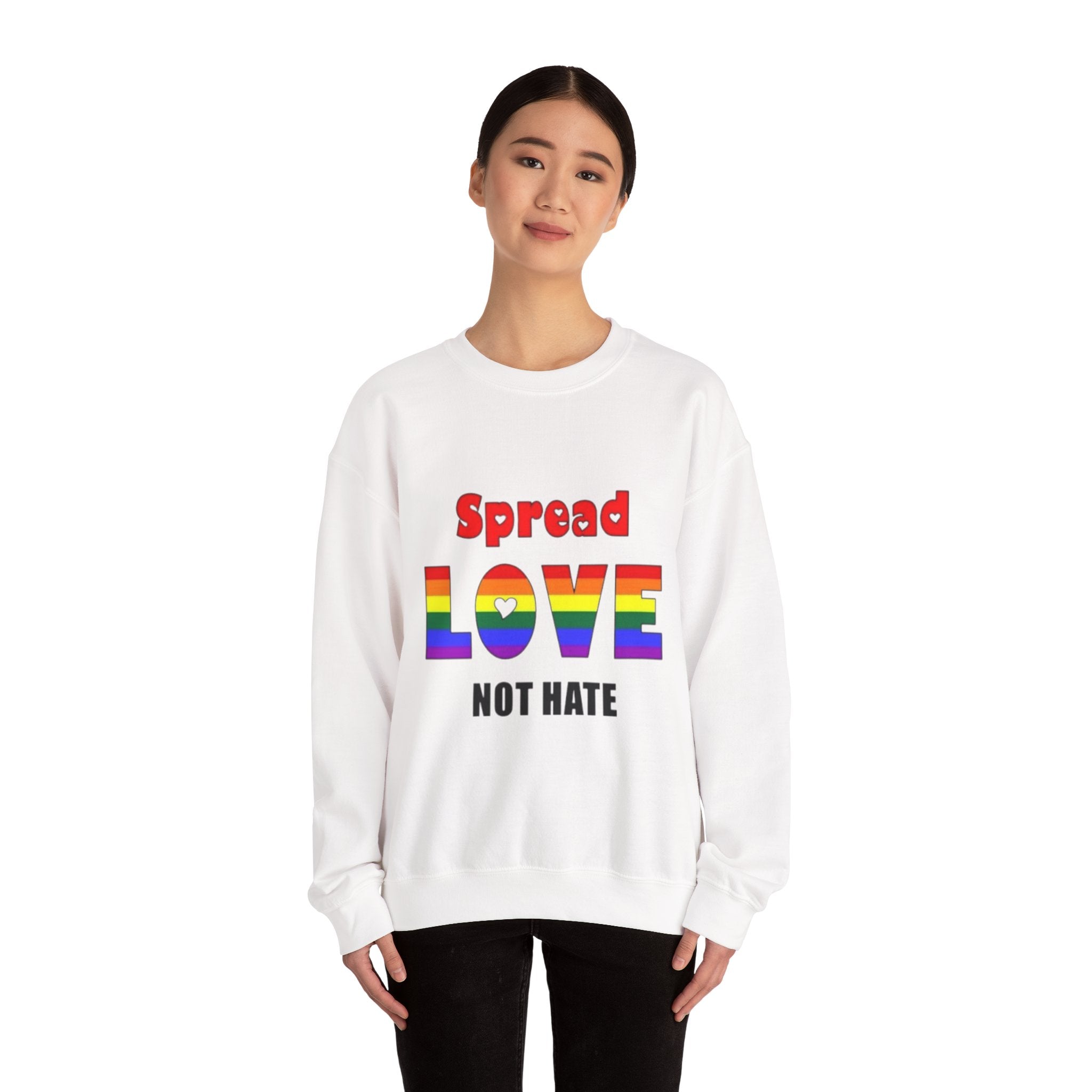 Spread Love Not Hate Unisex Crewneck Sweatshirt