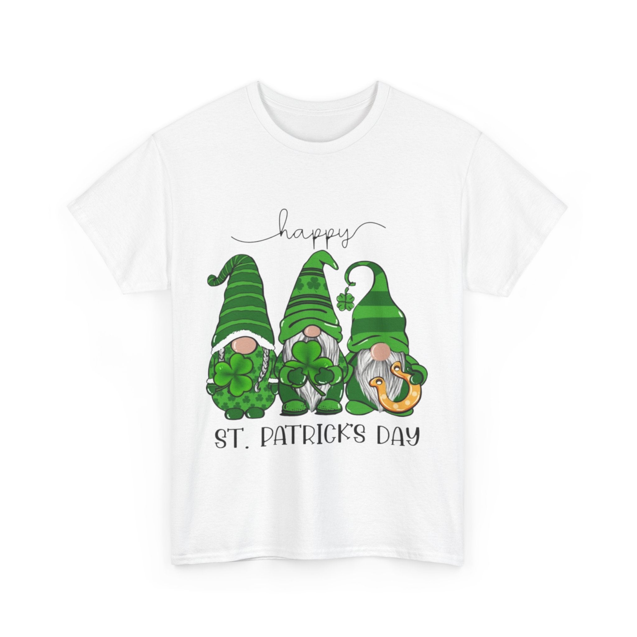 Happy St. Patrick’s Day Gnome Unisex Heavy Cotton T-Shirt