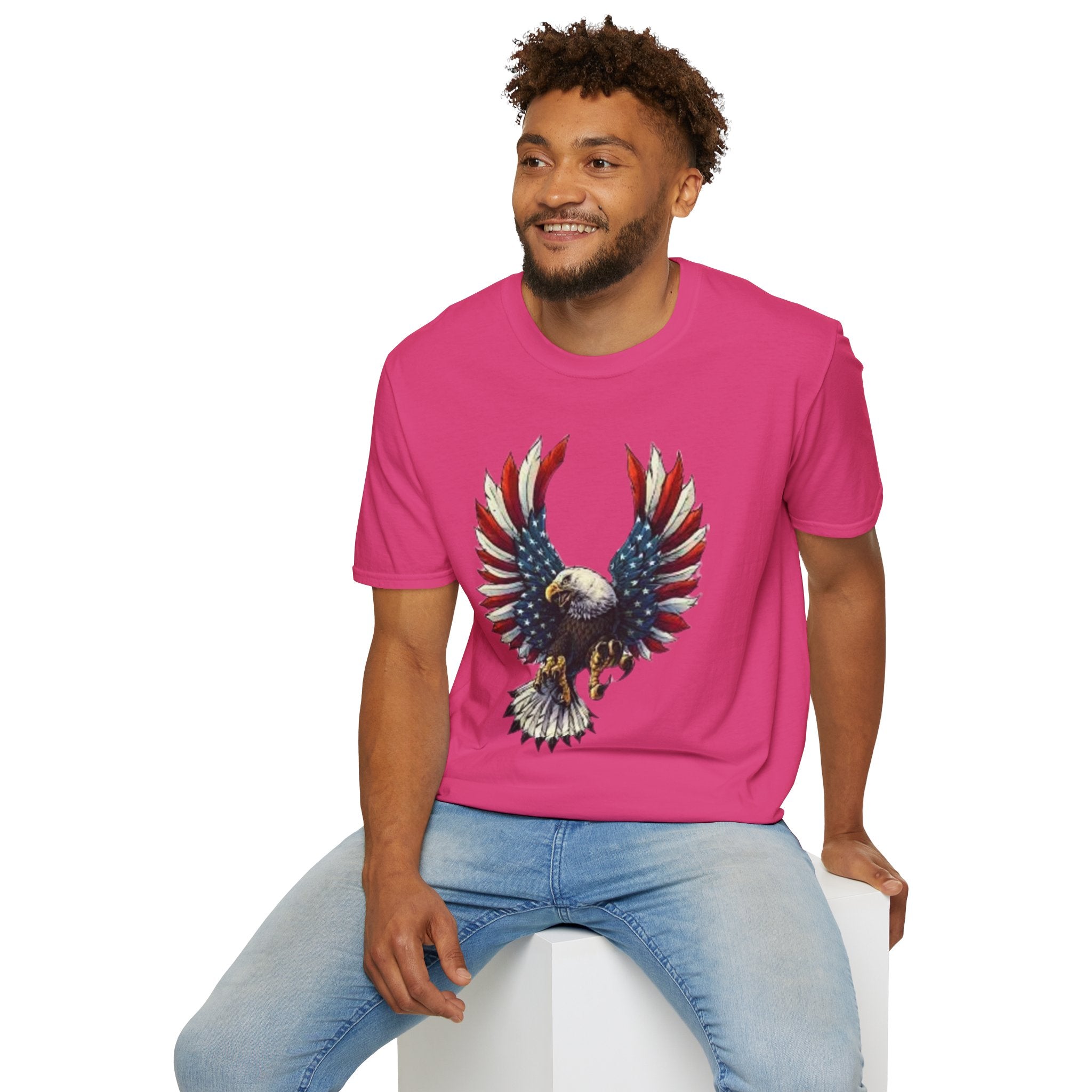 Patriotic Eagle Unisex Softstyle T-Shirt