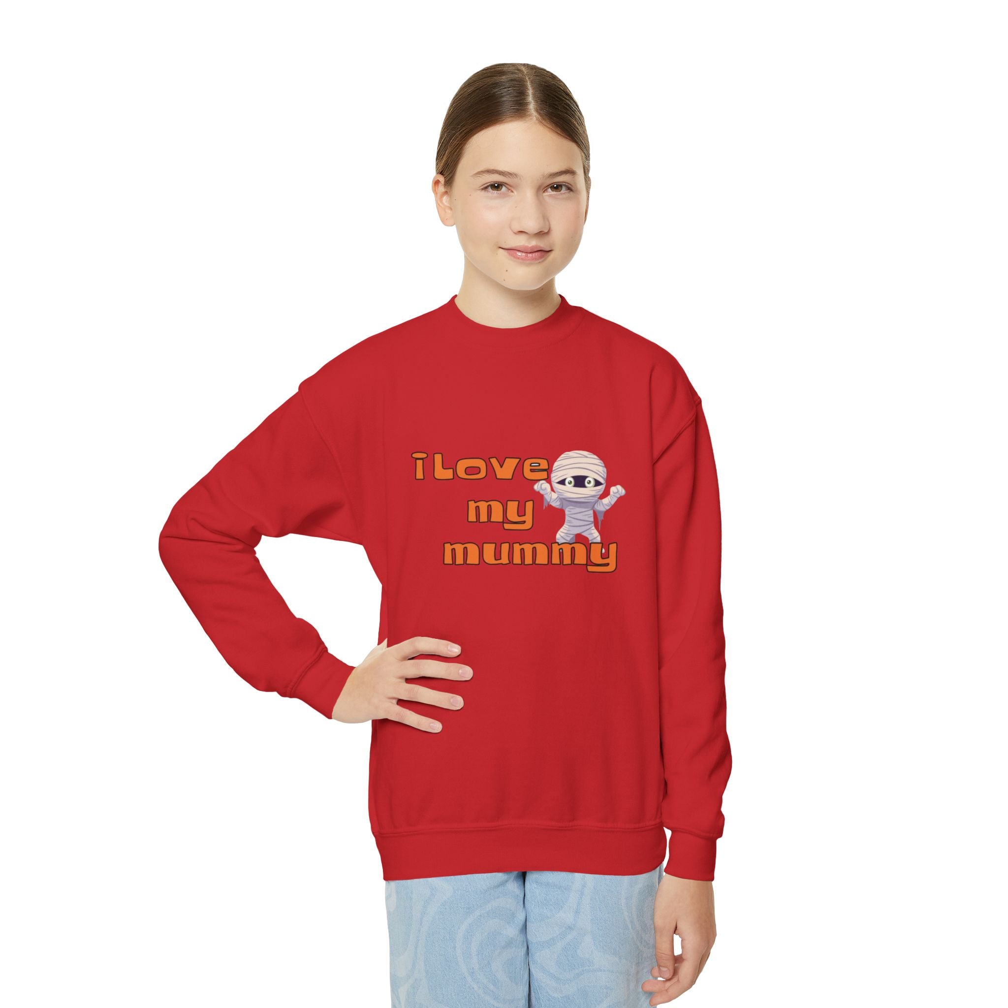 I Love My Mummy Youth Crewneck Sweatshirt