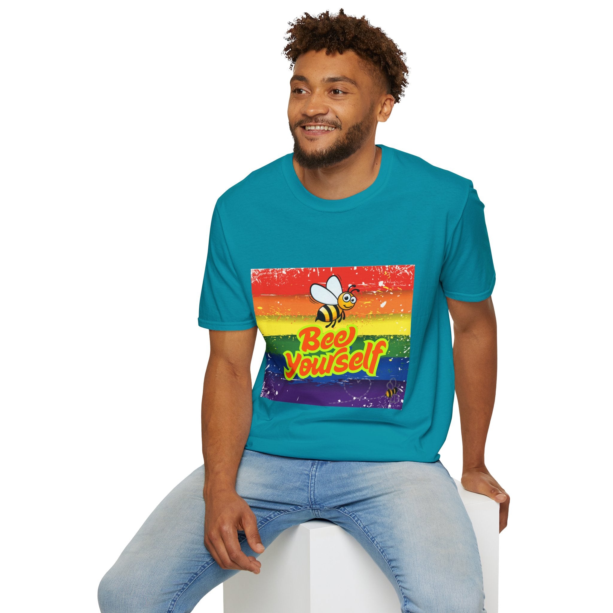Bee Yourself Rainbow Unisex Softstyle T-Shirt