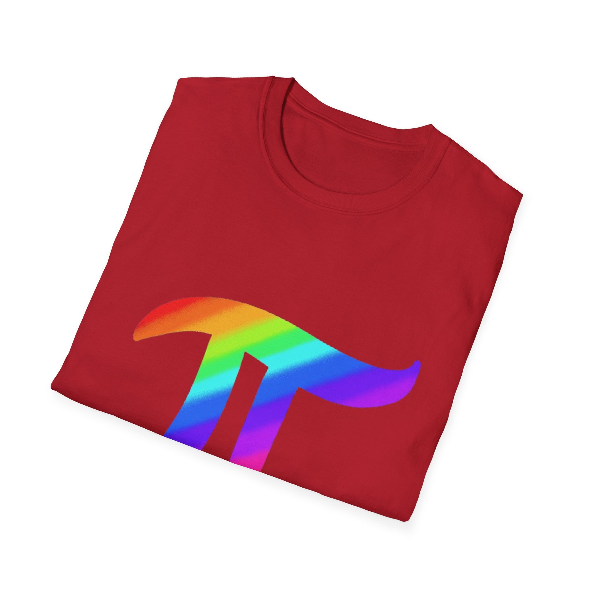 Rainbow Pi Symbol Unisex Softstyle T-Shirt
