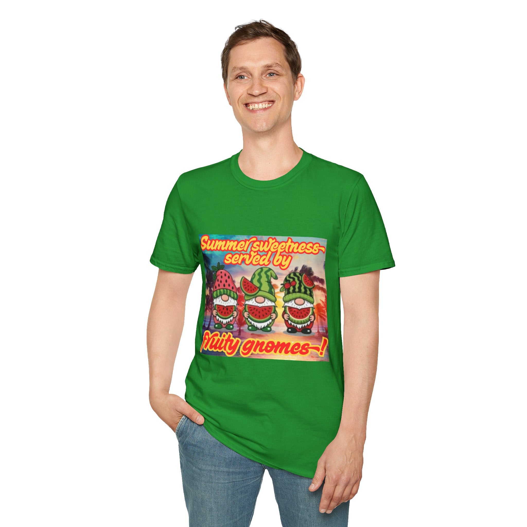 Summer Sweetness Served By Fruity Gnomes Unisex Softstyle T-Shirt