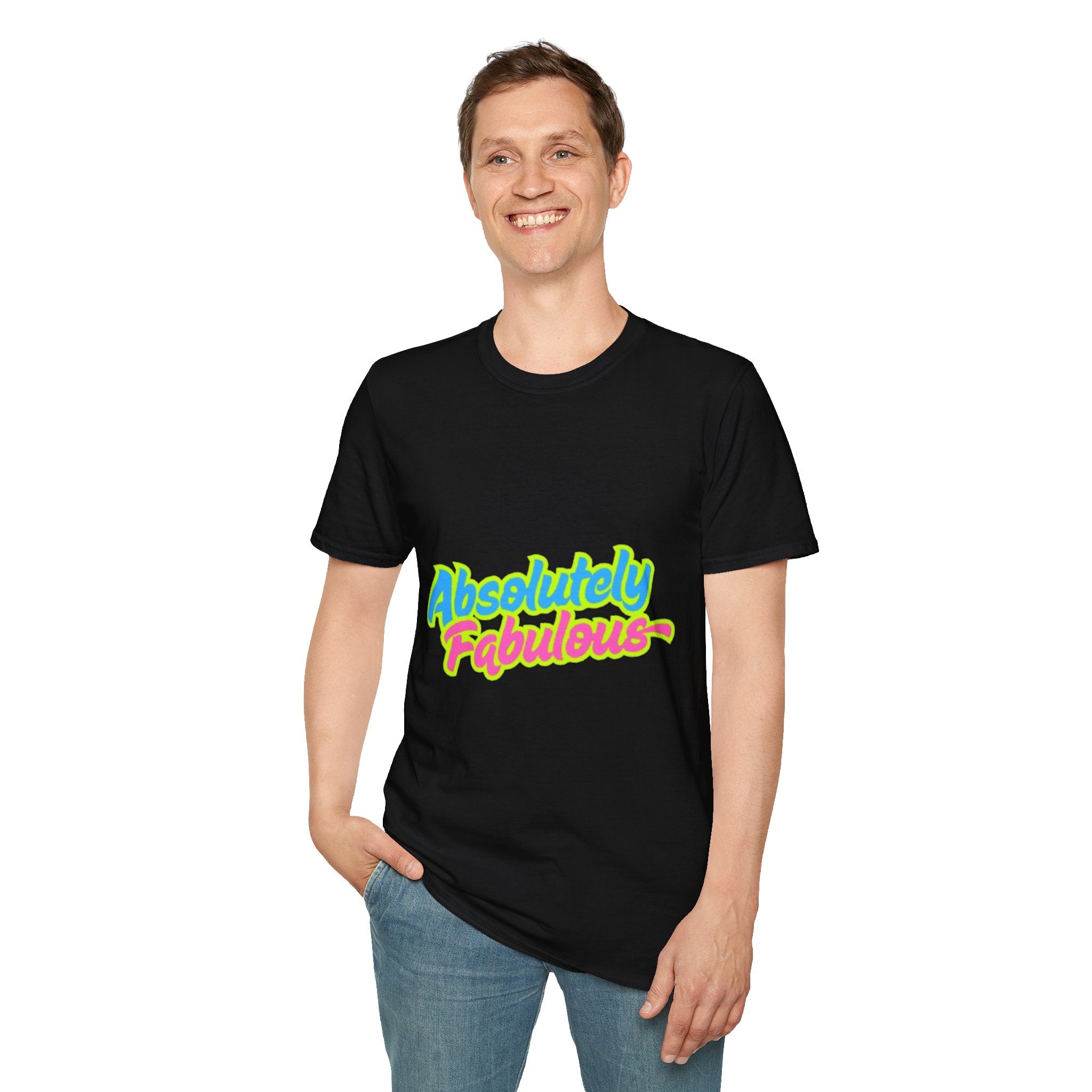 Absolutely Fabulous Teal/Pink Unisex Softstyle T-Shirt