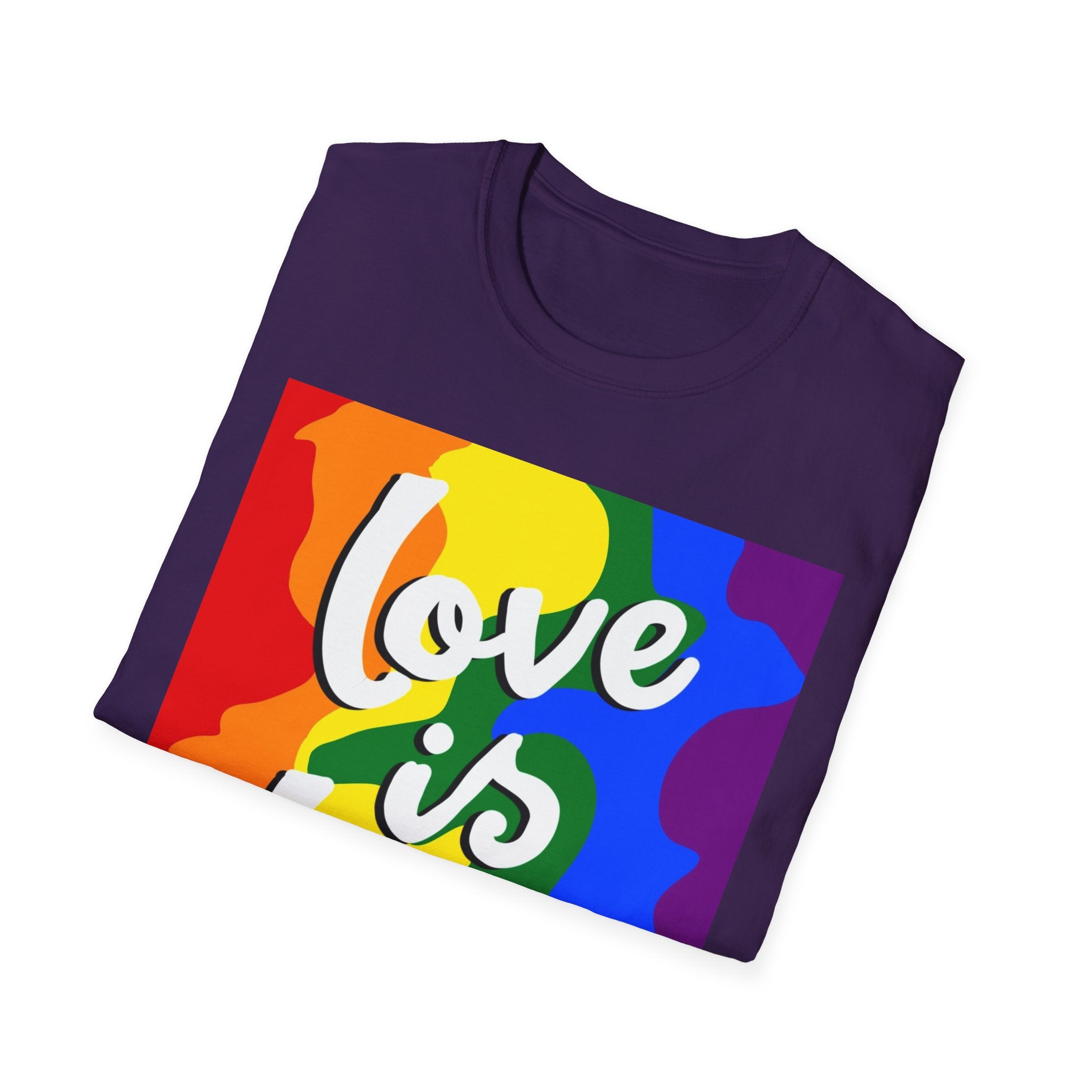 Colorful Pride Love is Love Unisex Softstyle T-Shirt