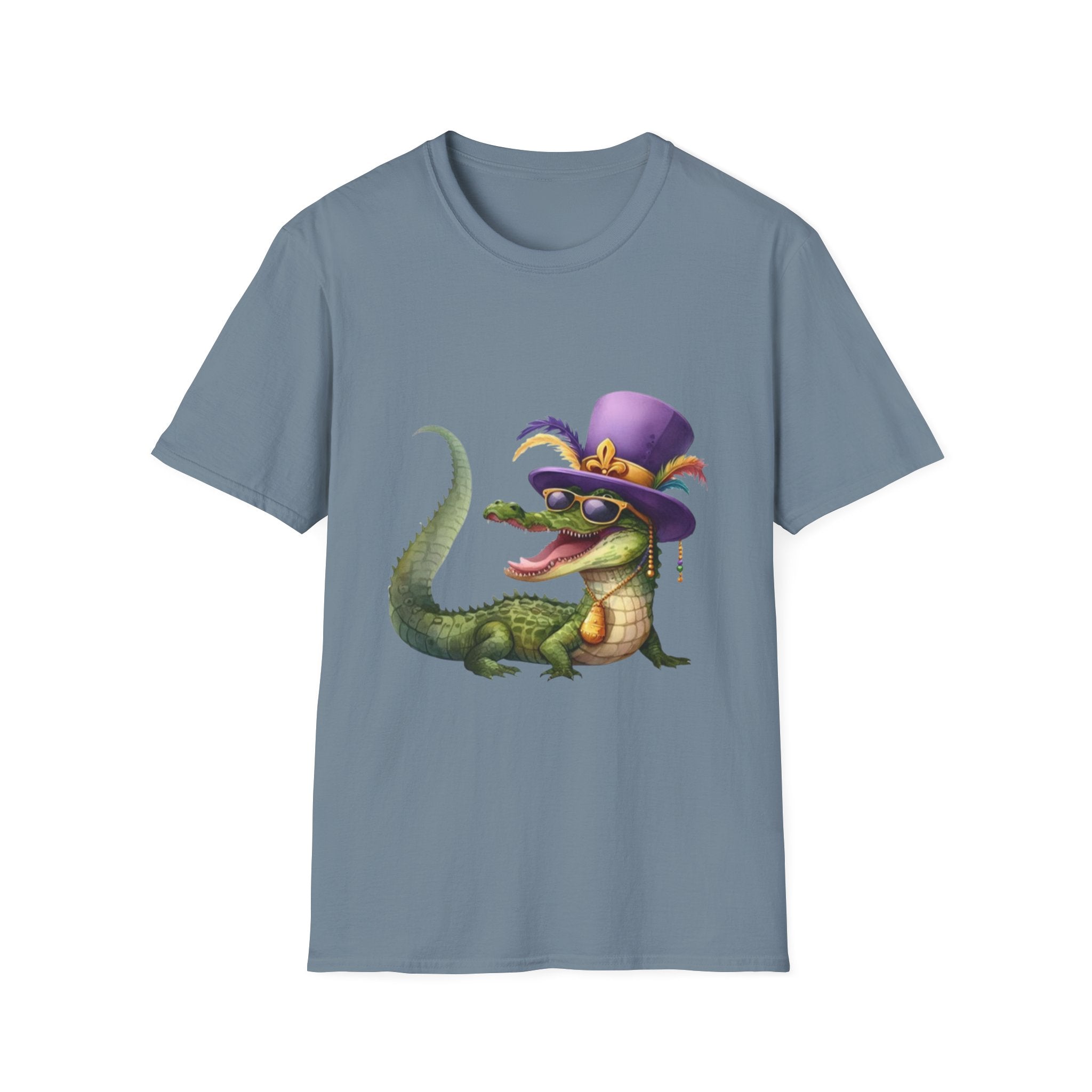 Mardi Gras Alligator Unisex Softstyle T-Shirt