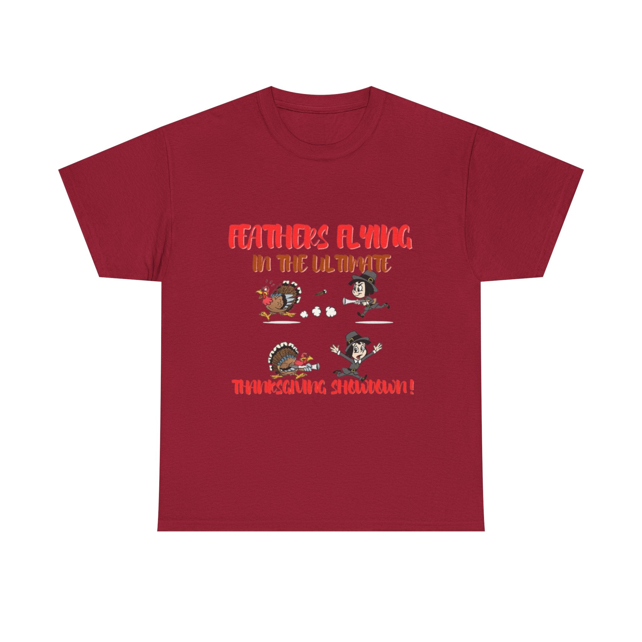 Feathers Flying In The Ultimate Thanksgiving Challenge Unisex Heavy Cotton T-Shirt